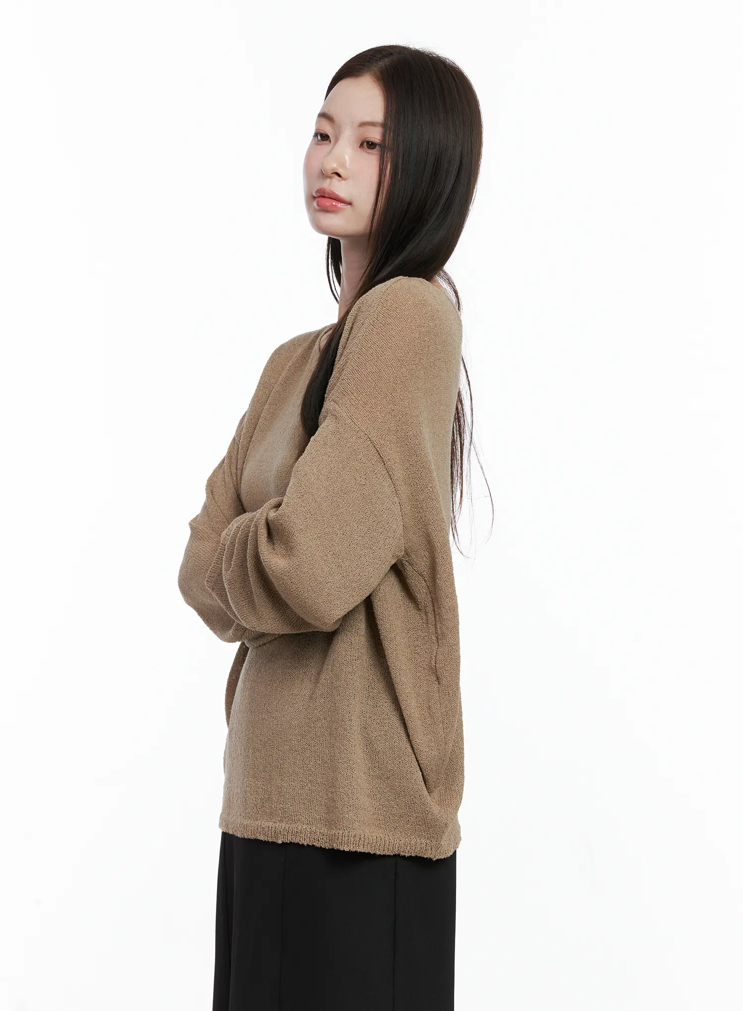 Oversized Boatneck Knit Sweater CO506 - Image 6