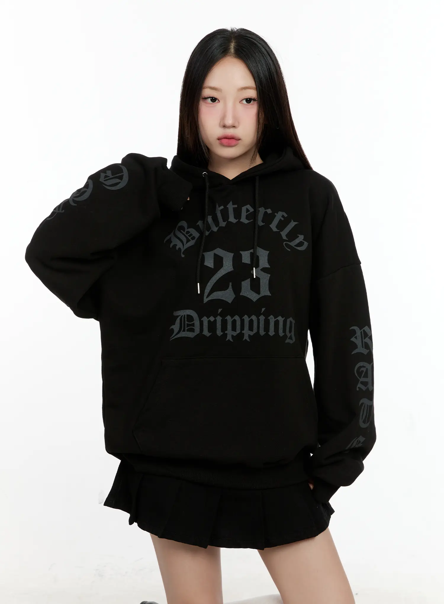 Oversized "Butterfly" Graphic Hoodie CG501 - Image 12