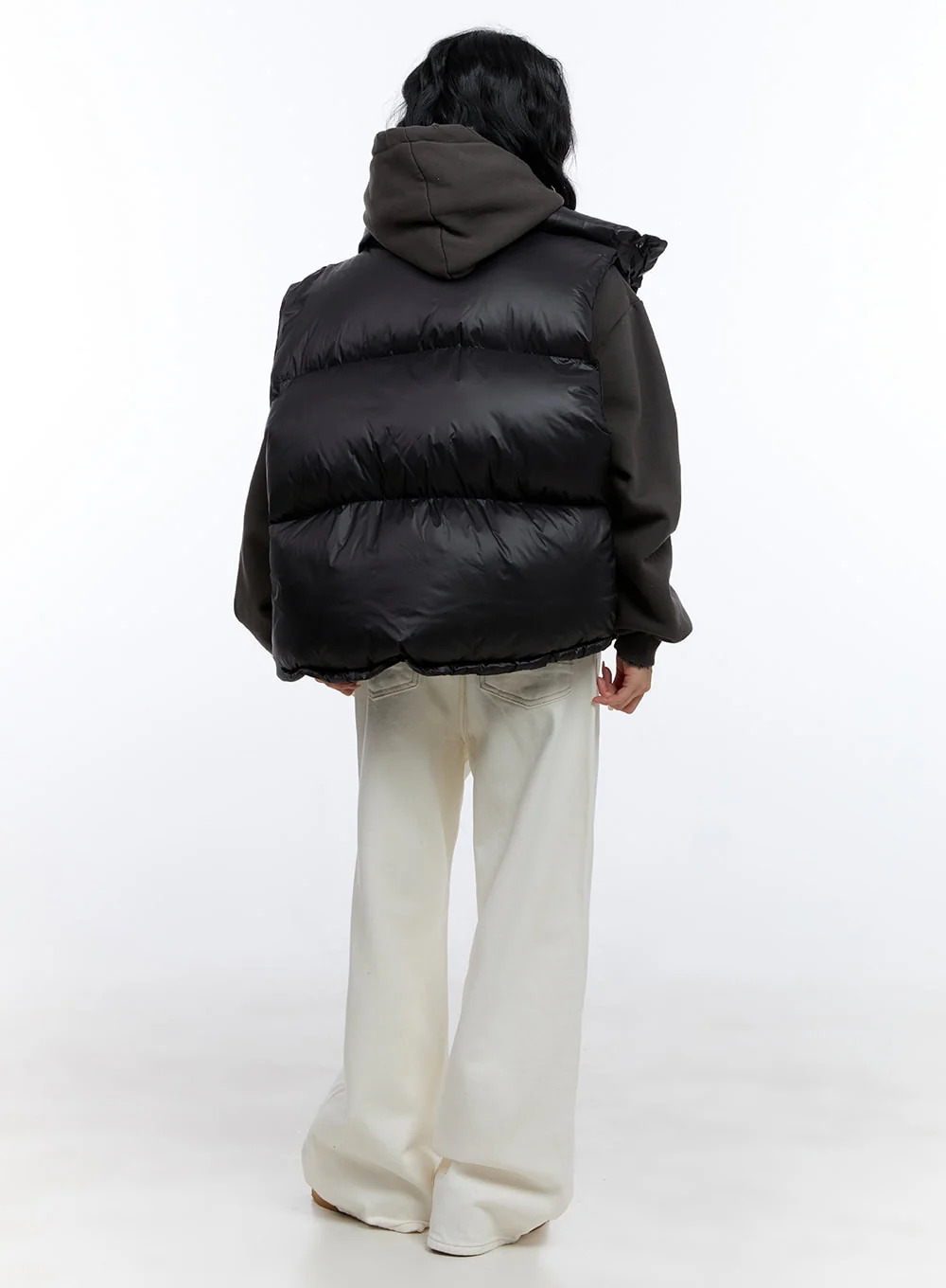 Oversized Chic Zip-Up Puffer Vest CD419 - Image 6