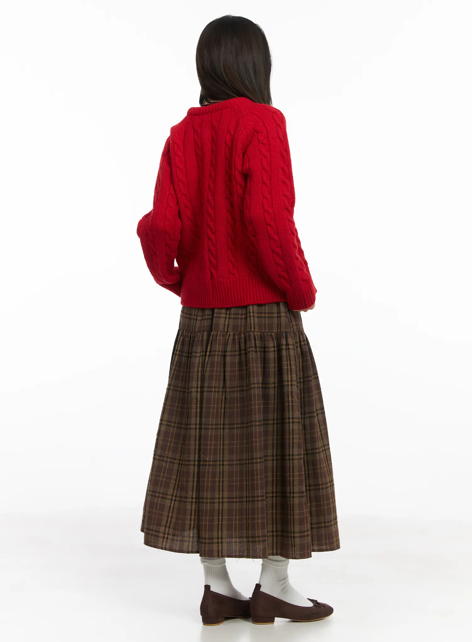 Oversized Chunky Cable Knit Cardigan CJ506 - Image 5