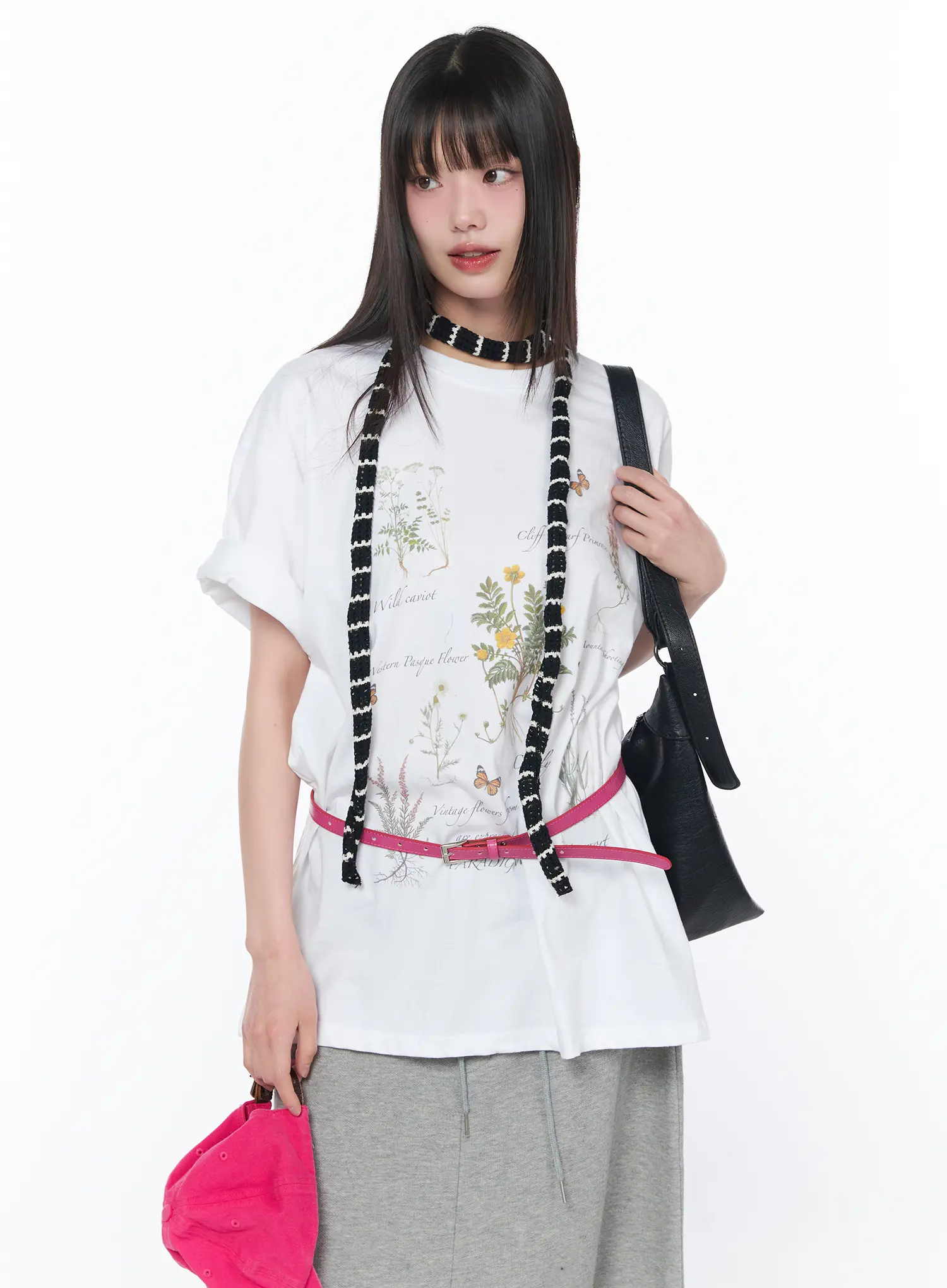 Oversized Floral Print T-Shirt CA528