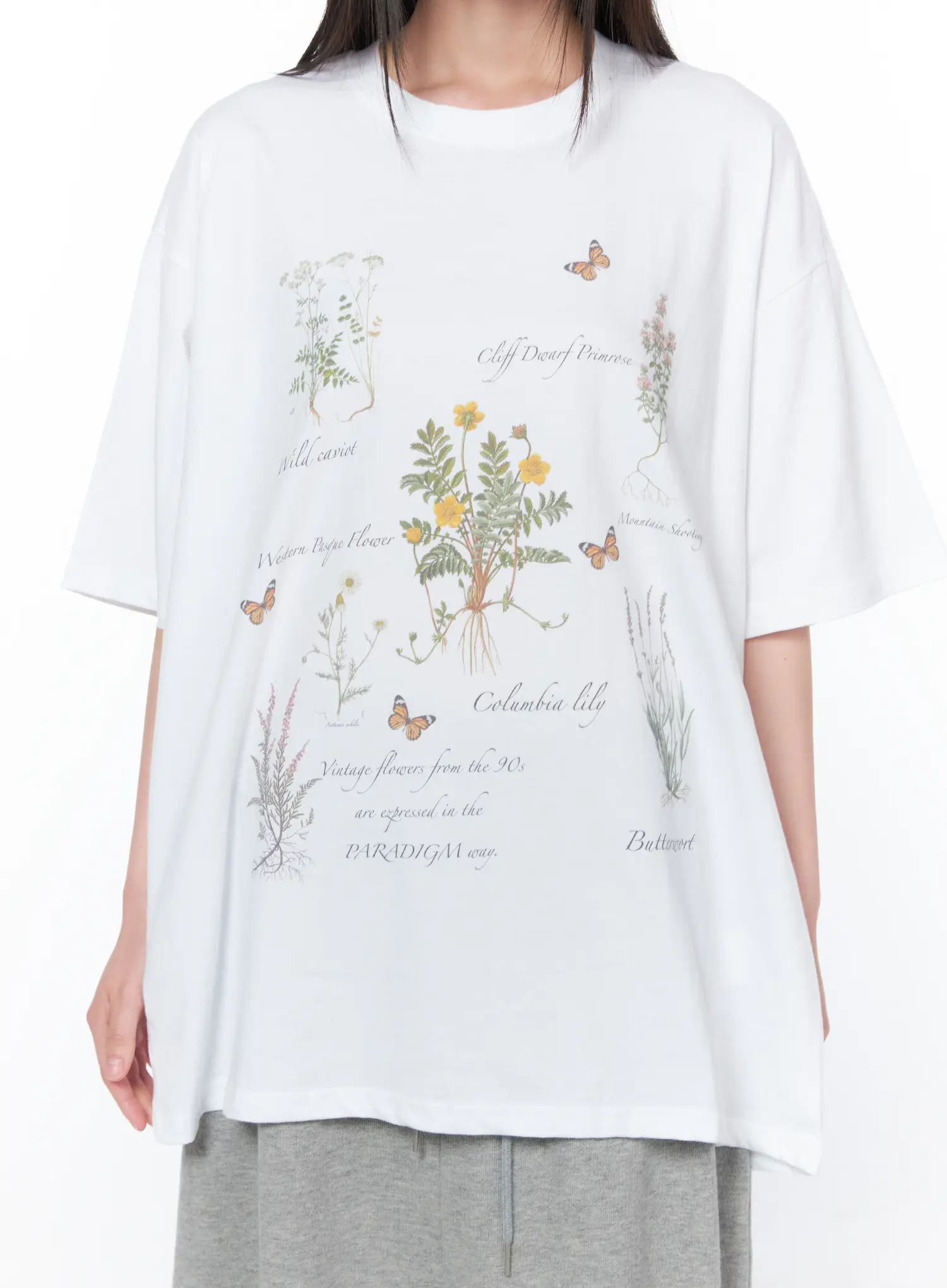 Oversized Floral Print T-Shirt CA528 - Image 4