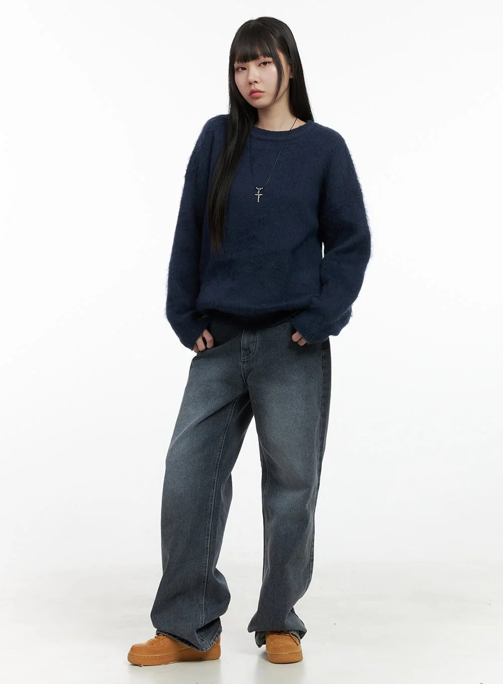 Oversized Fuzy Soft Knit Sweater OO401 - Image 2