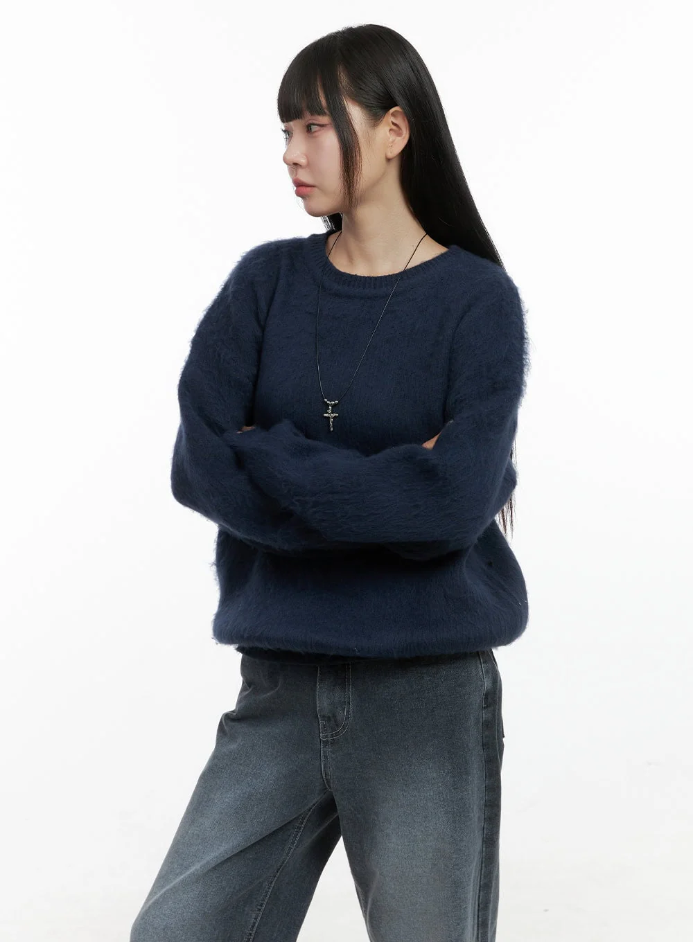 Oversized Fuzy Soft Knit Sweater OO401 - Image 5