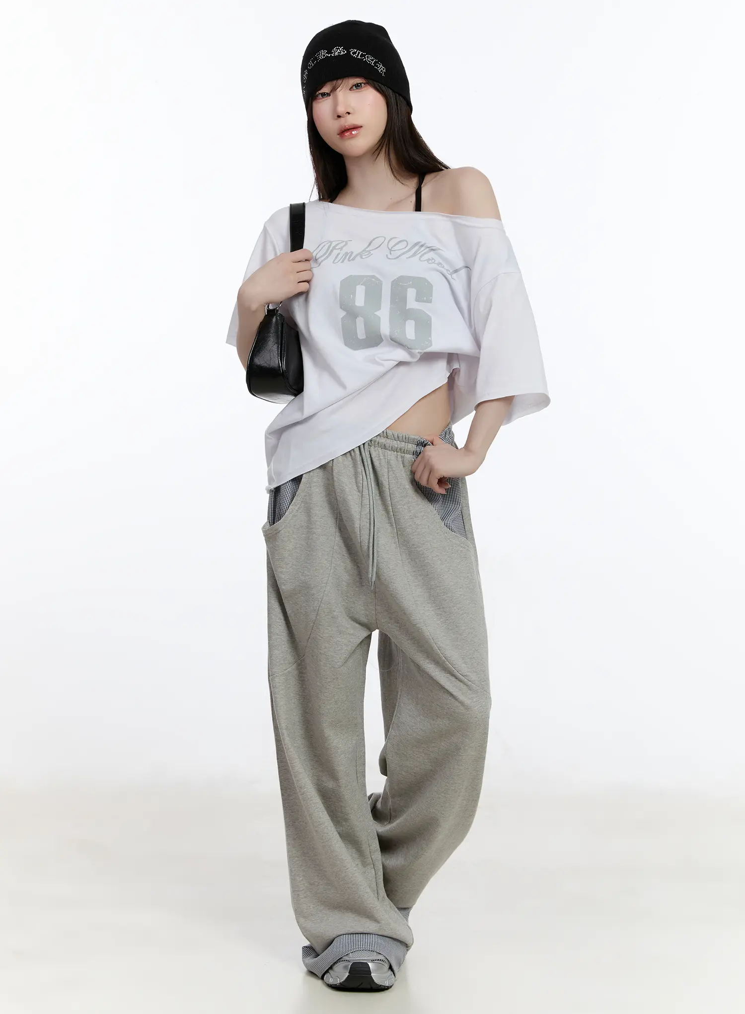 Oversized Graphic One-Shoulder T-Shirt CA502 - Image 7