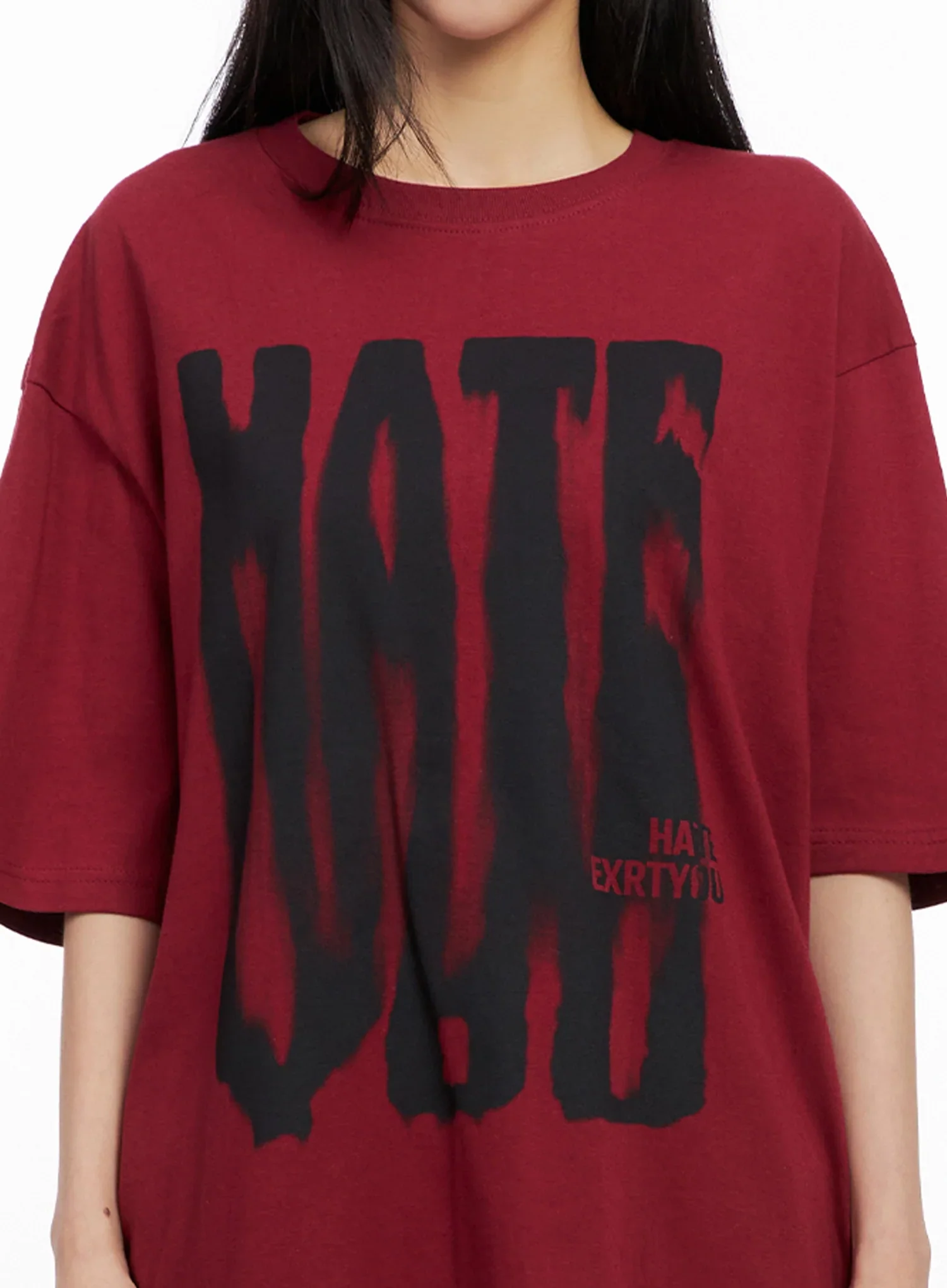 Oversized Graphic Print Tee IG508 - Image 4