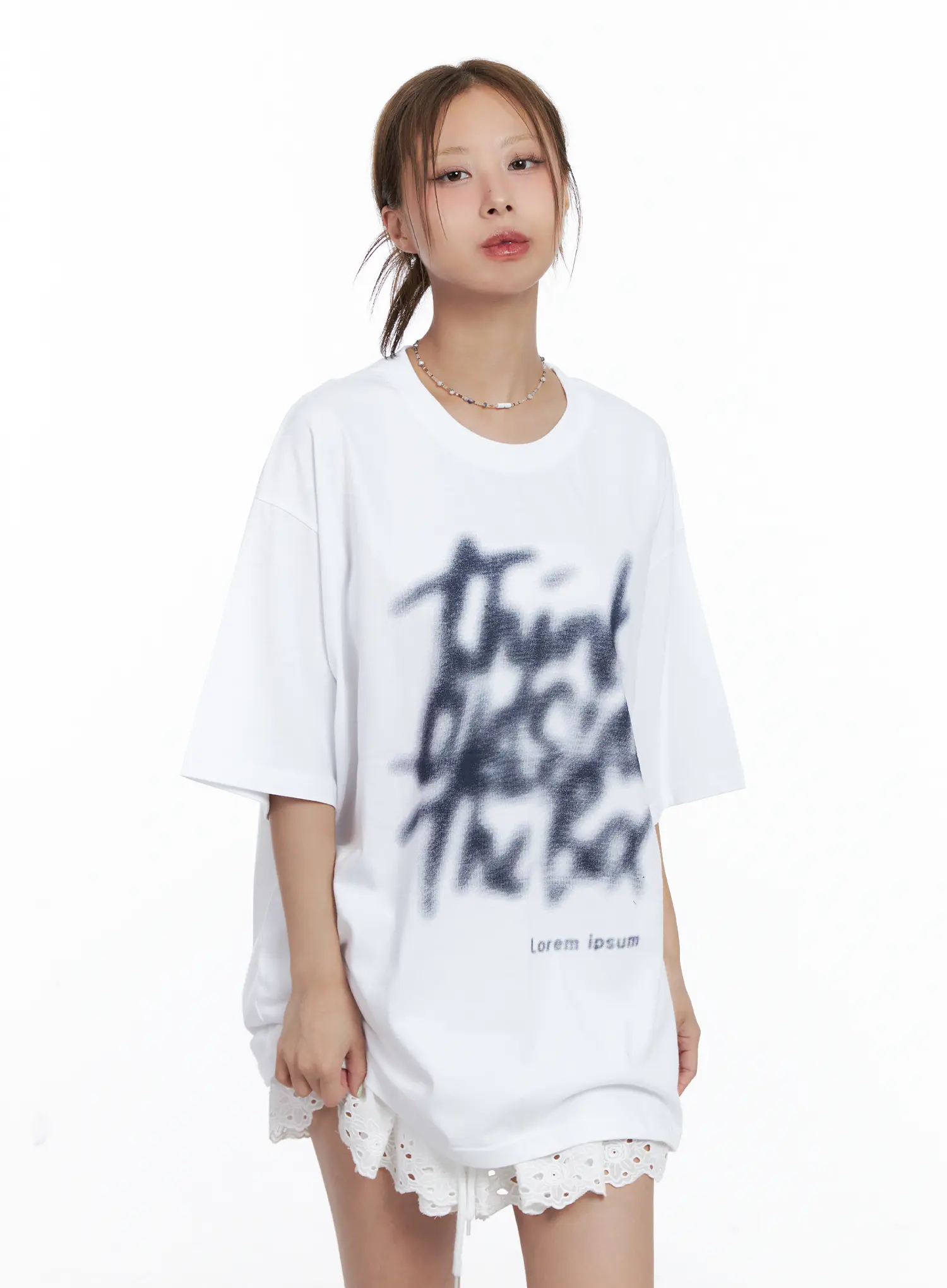 Oversized Graphic Short-Sleeve Tee CL514 - Image 10