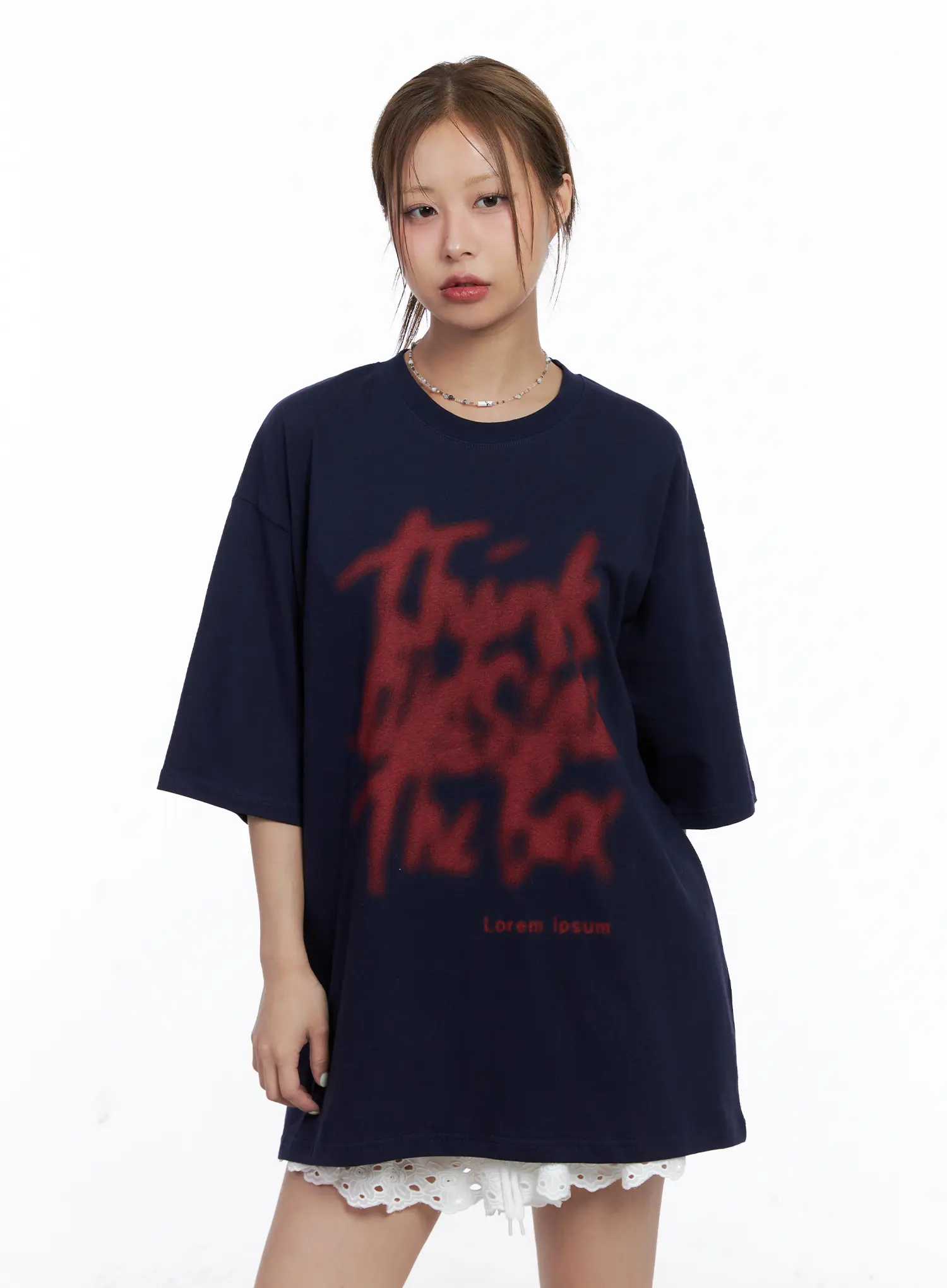 Oversized Graphic Short-Sleeve Tee CL514 - Image 2