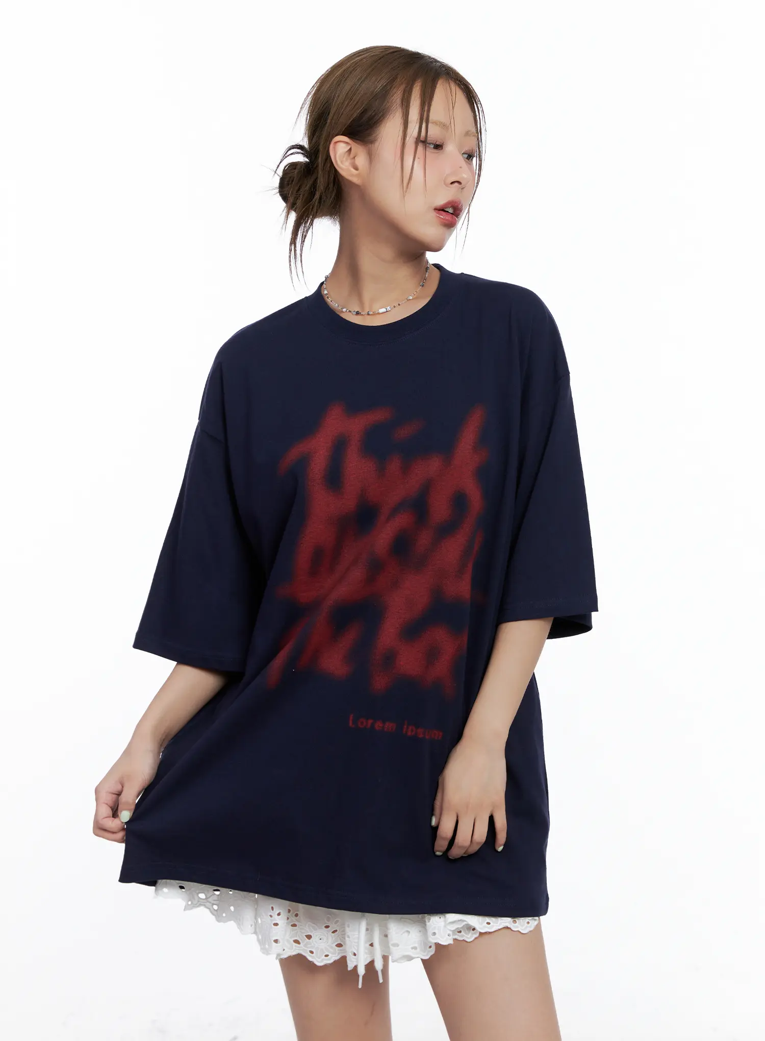 Oversized Graphic Short-Sleeve Tee CL514 - Image 9