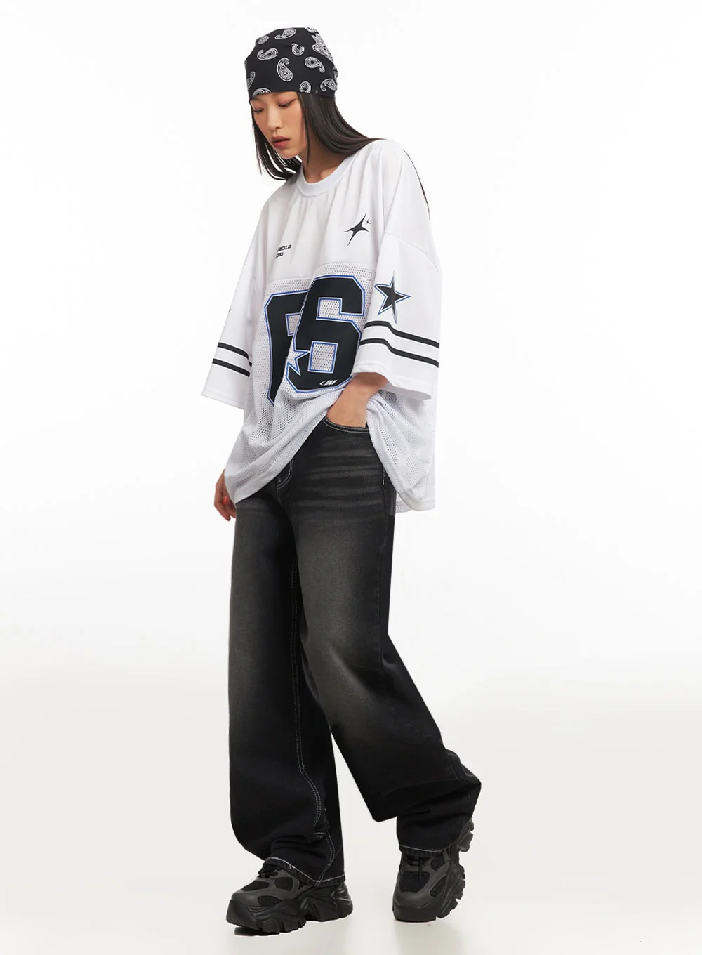 Oversized Mesh Graphic Tee IA504 - Image 10