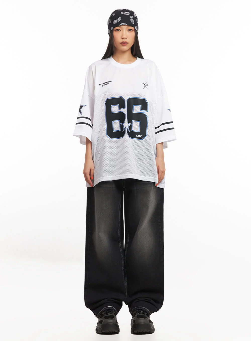 Oversized Mesh Graphic Tee IA504 - Image 5