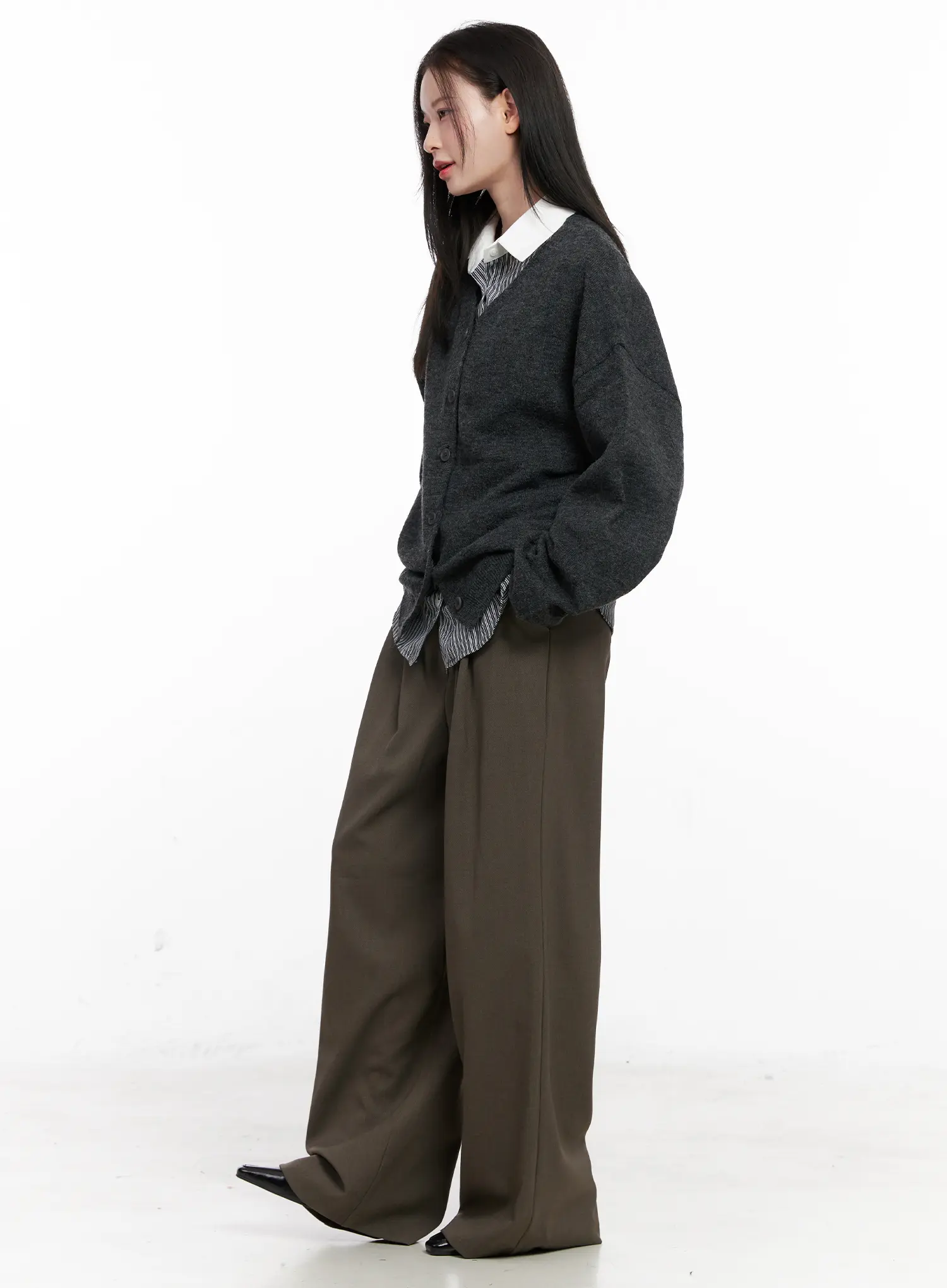 Oversized Pintuck Trousers CN504 - Image 6