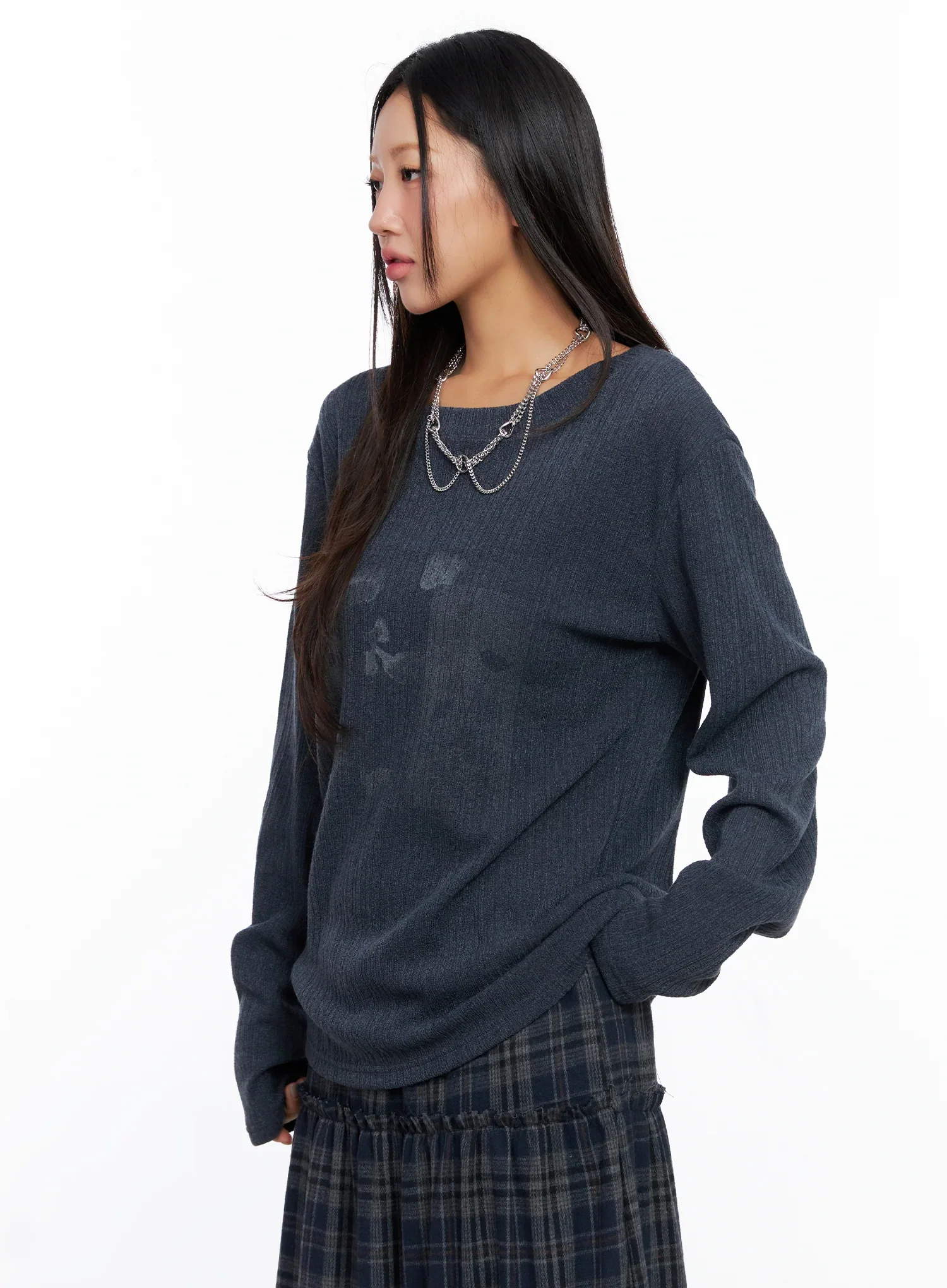 Oversized Ribbed Knit Long Sleeve Top CO515 - Image 16