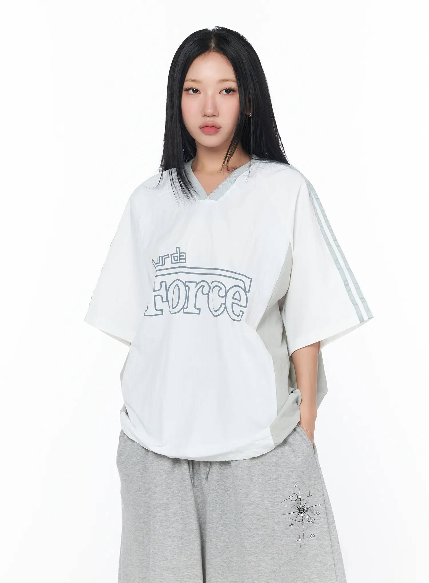 Oversized Track T-Shirt CY513 - Image 13