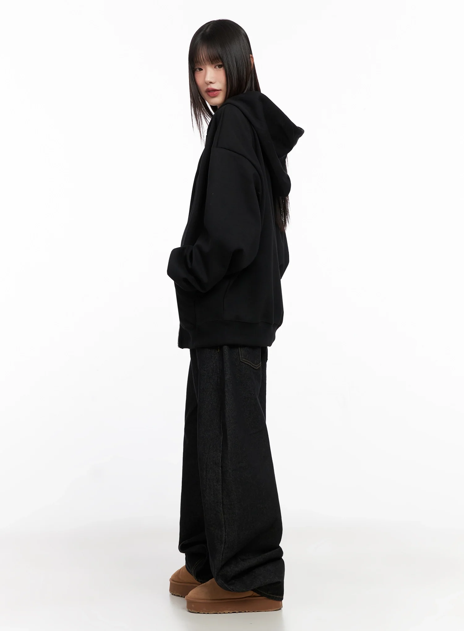 Oversized Zip-Up Hoodie IN503 - Image 9