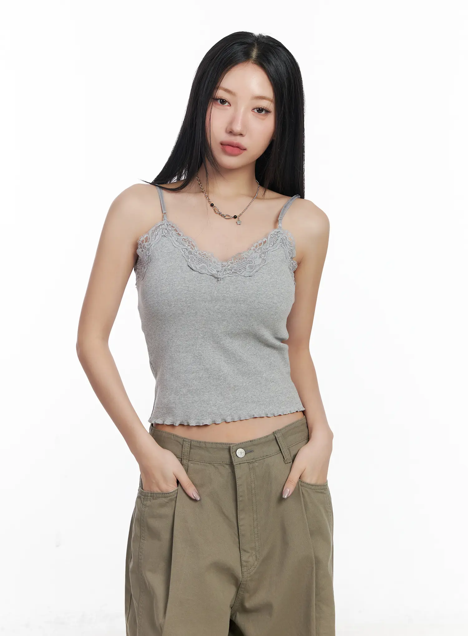 Padded Lace-Trim Cami Top CJ530 - Image 14