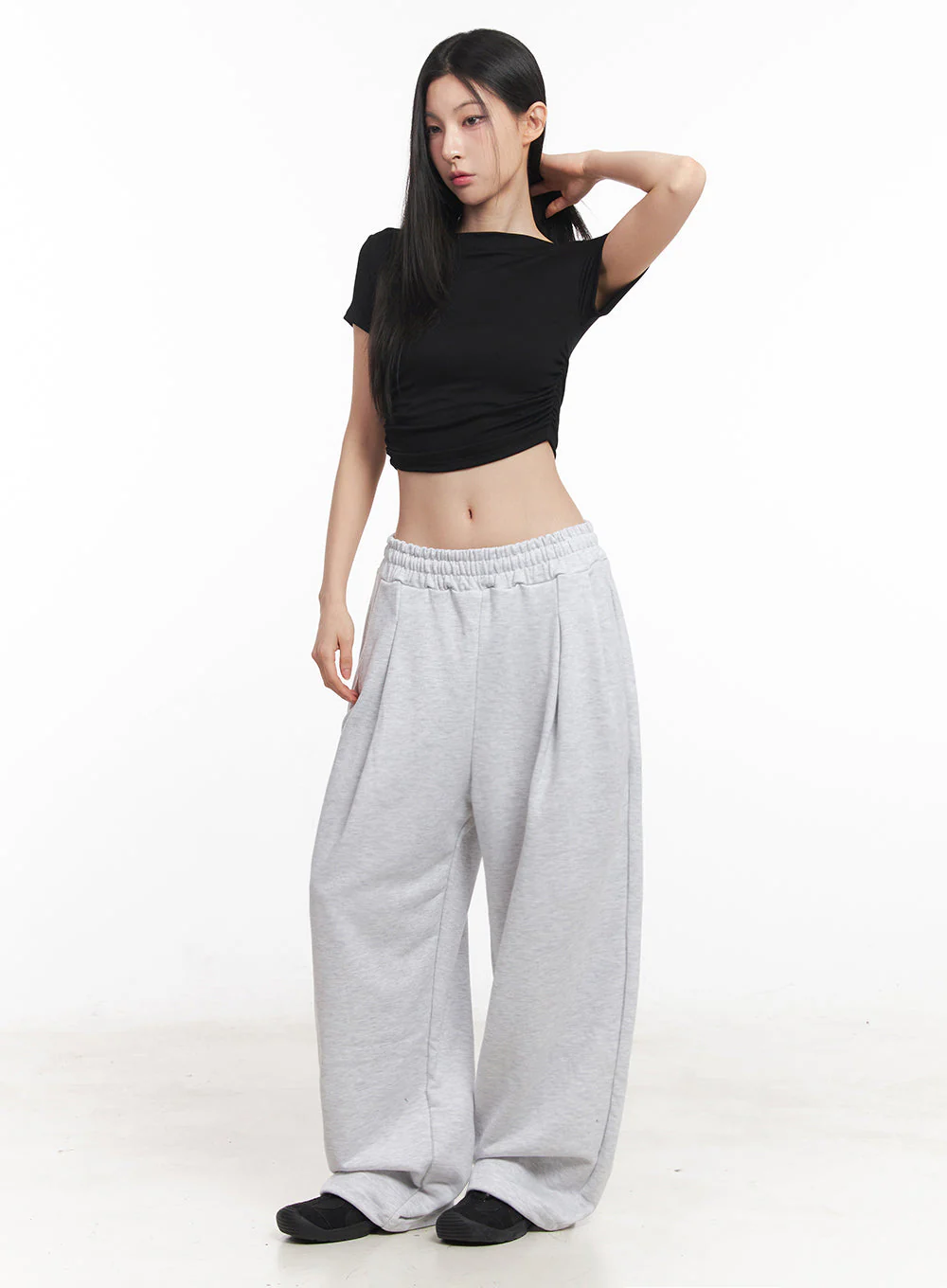 Pintuck Oversized Sweatpants IY516 - Image 8