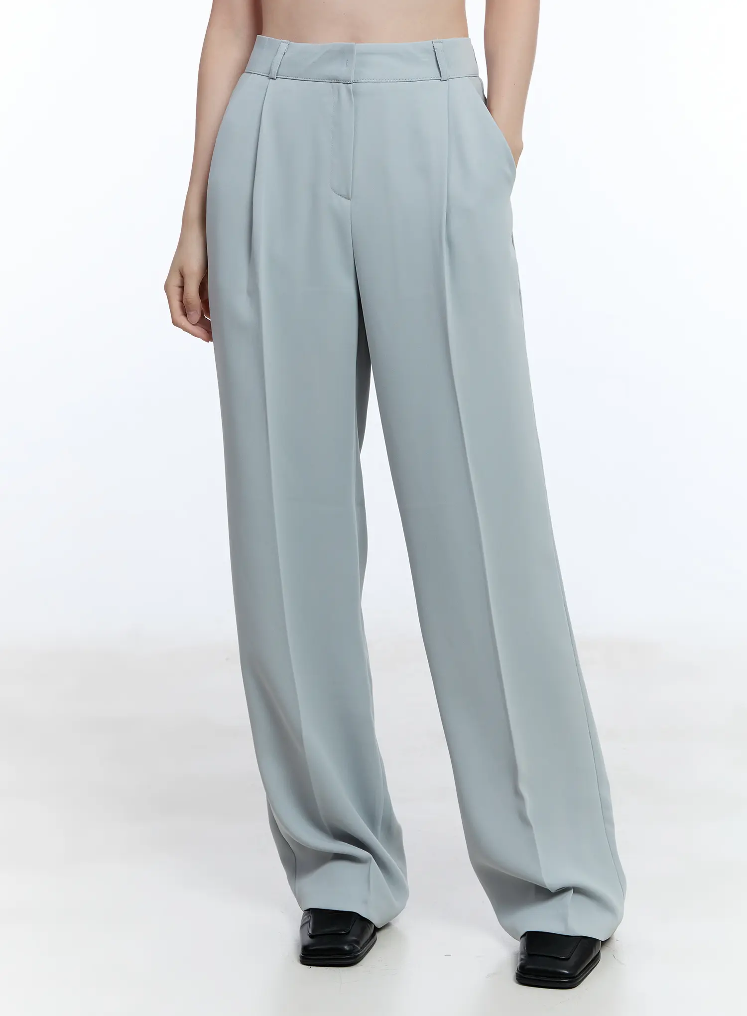 Pintuck Wide-Fit Pants CU513 - Image 3