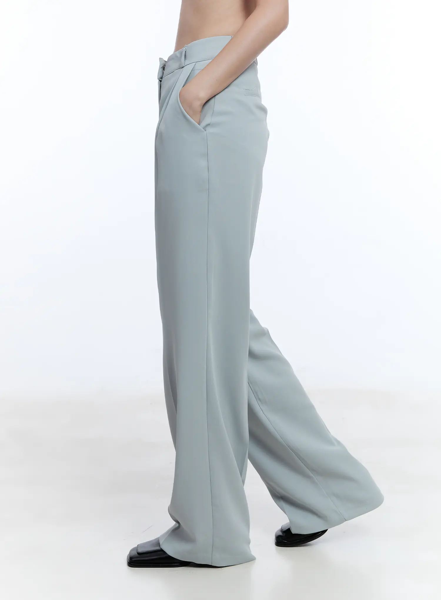 Pintuck Wide-Fit Pants CU513 - Image 5