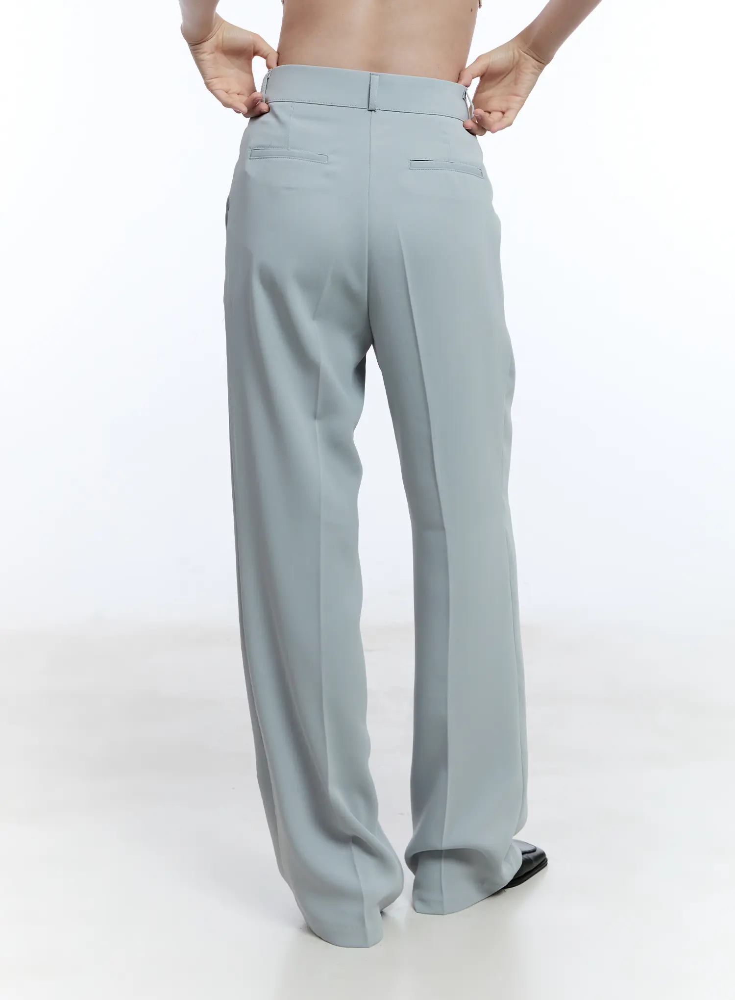 Pintuck Wide-Fit Pants CU513 - Image 7