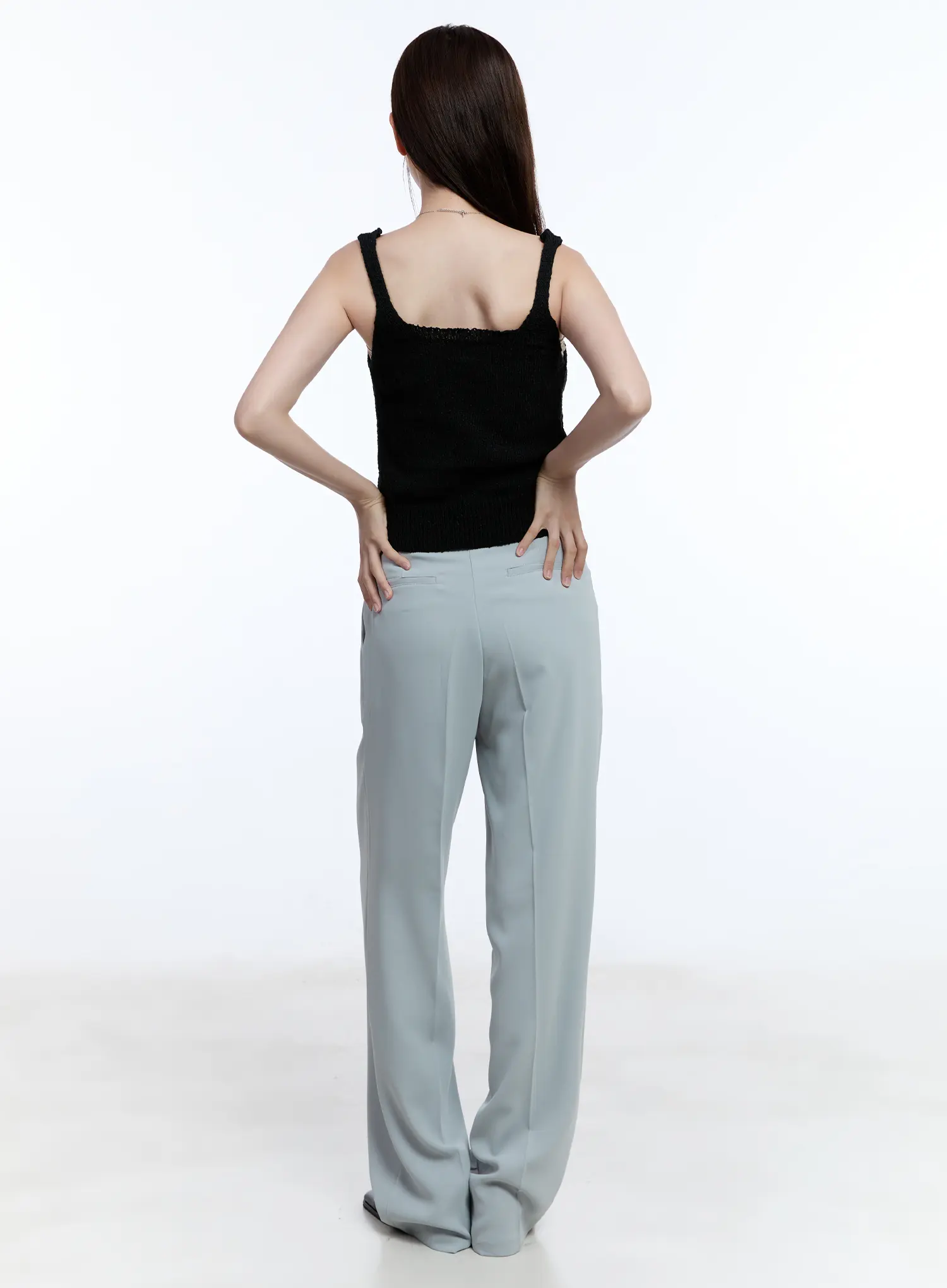 Pintuck Wide-Fit Pants CU513 - Image 8
