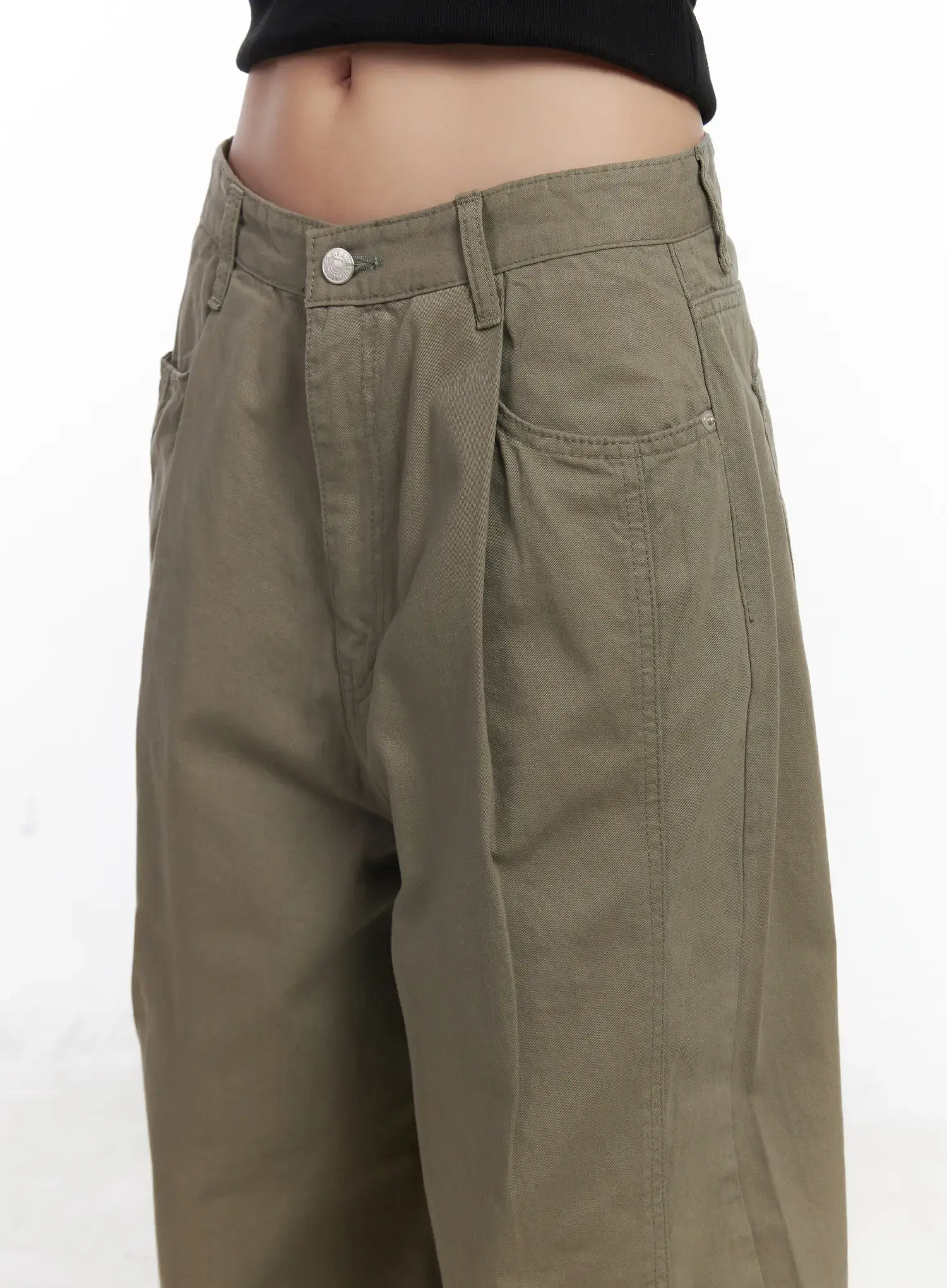 Pintuck Wide-Leg Pants CJ530 - Image 9
