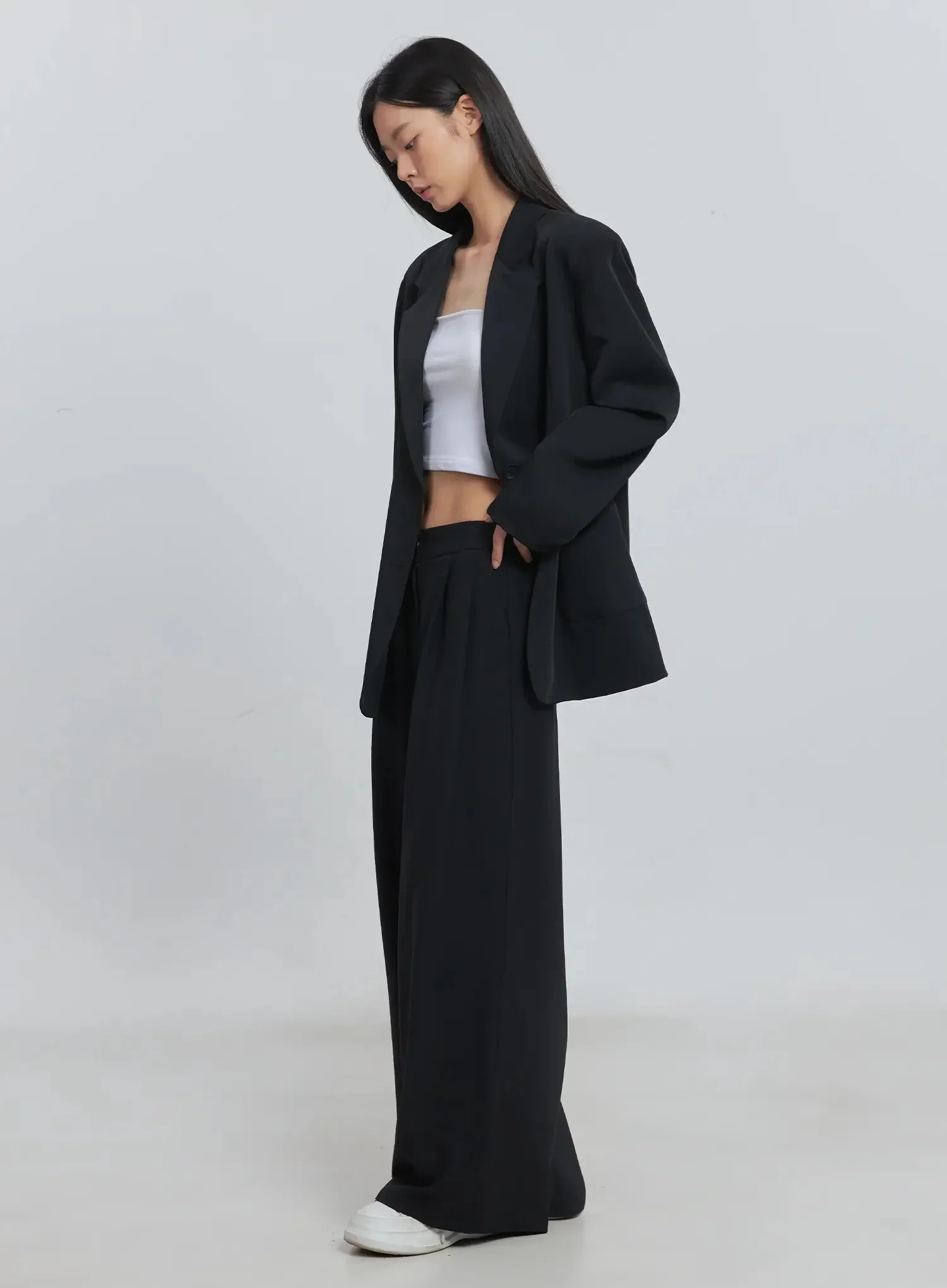 Pintuck Wide-Leg Pants IU512 - Image 15