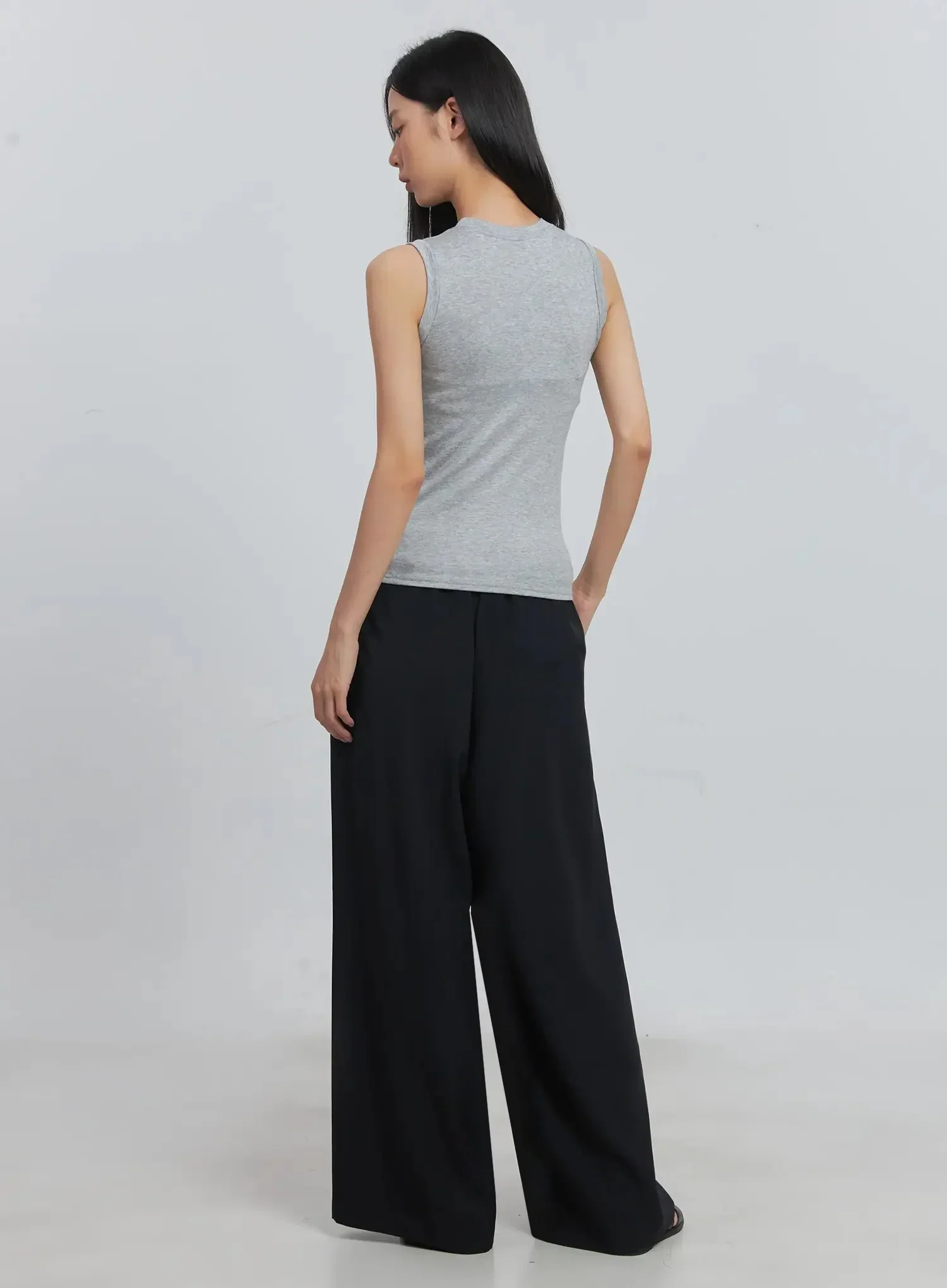 Pintuck Wide-Leg Pants IU512 - Image 18
