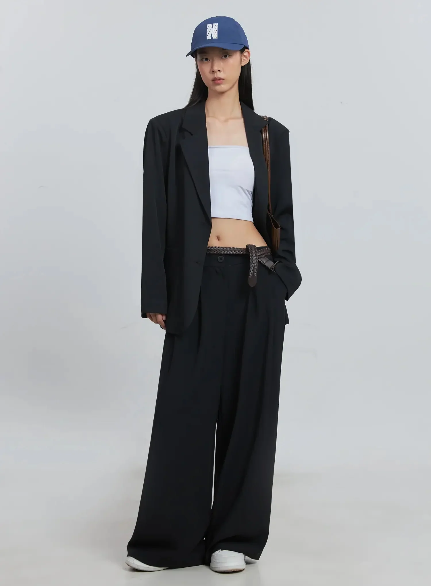 Pintuck Wide-Leg Pants IU512 - Image 2