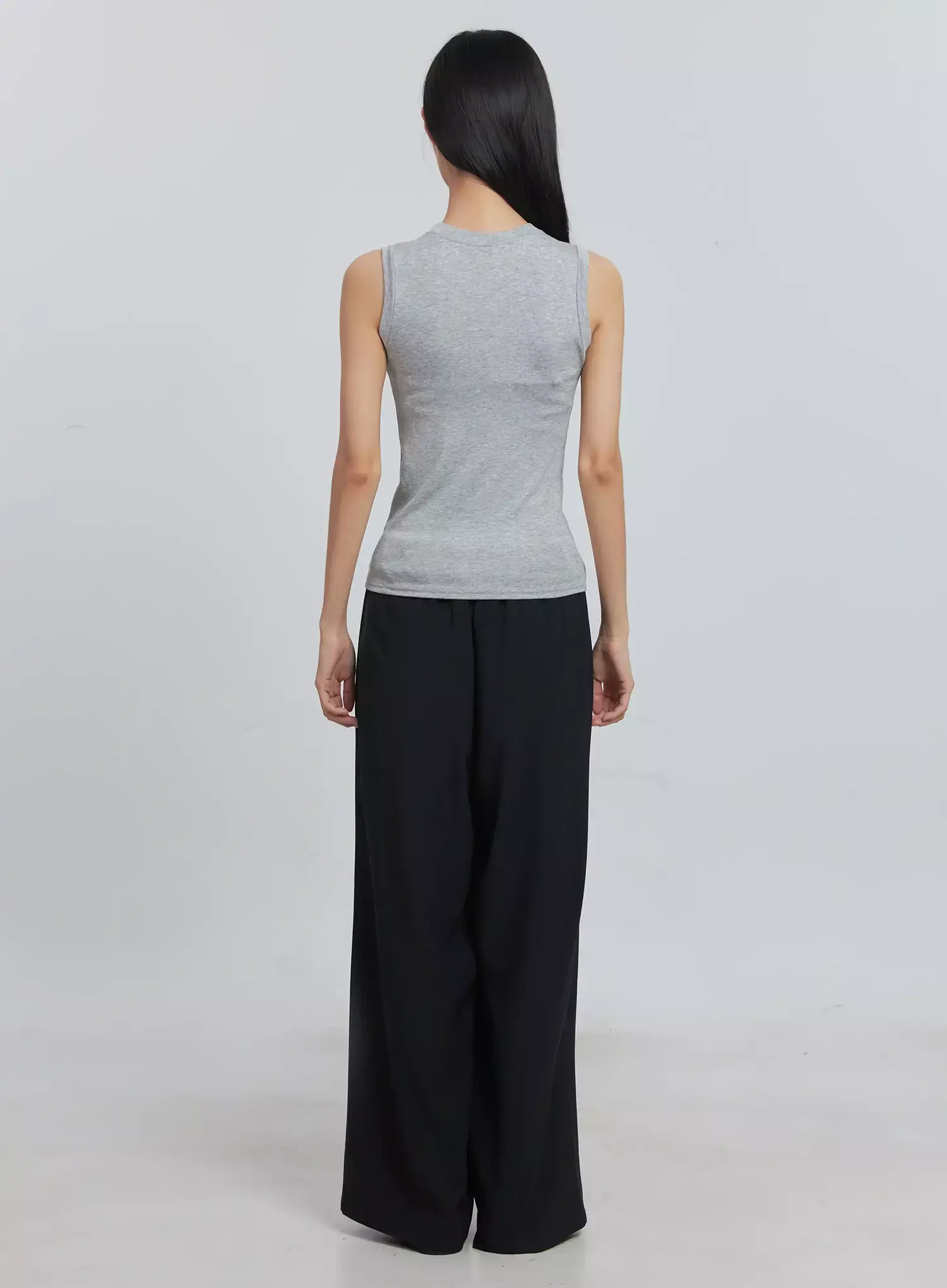 Pintuck Wide-Leg Pants IU512 - Image 23