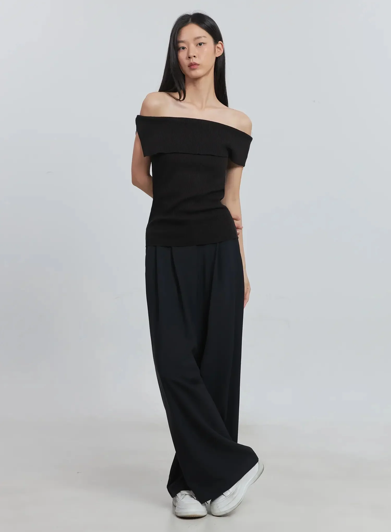 Pintuck Wide-Leg Pants IU512 - Image 25