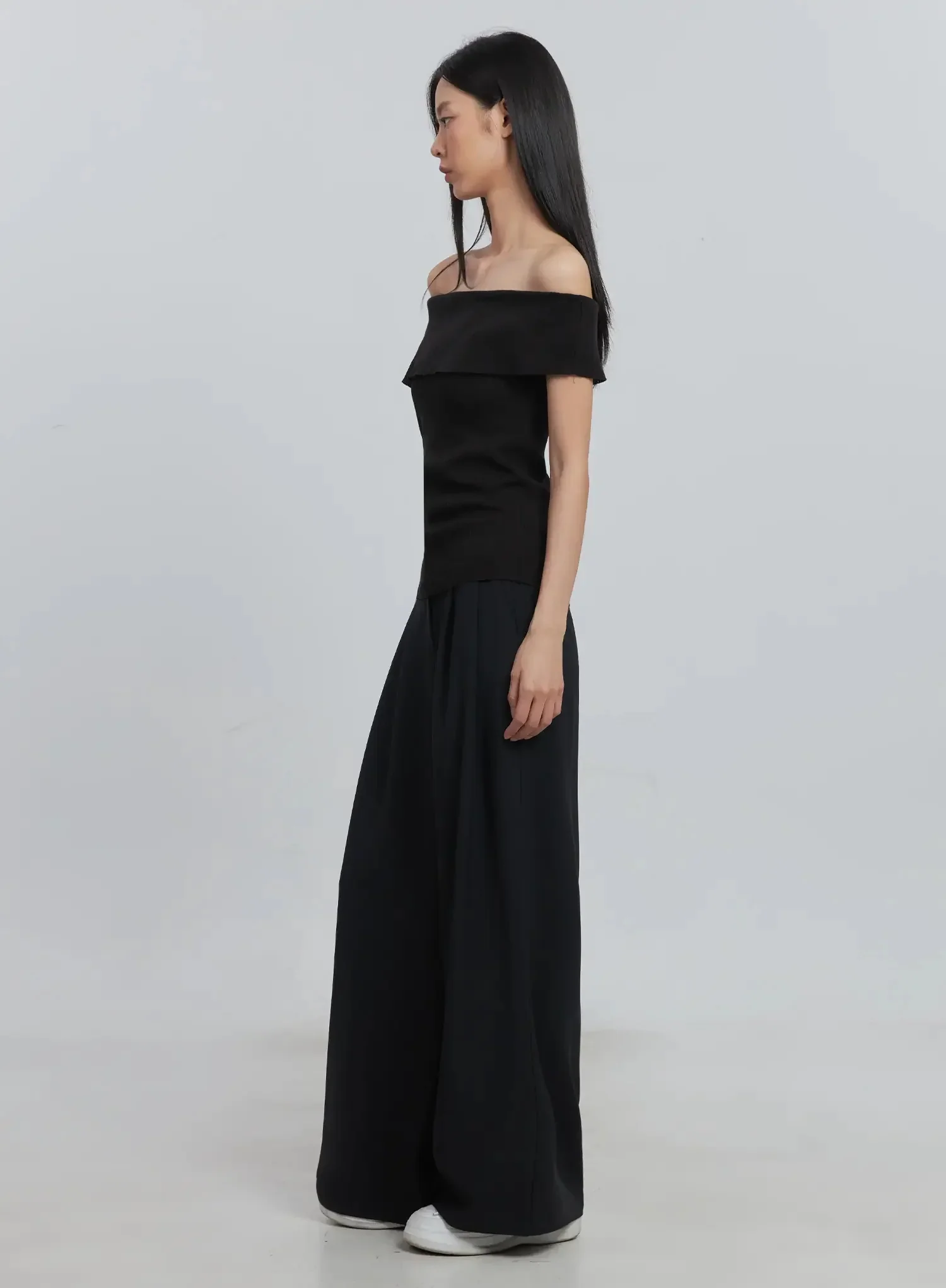 Pintuck Wide-Leg Pants IU512 - Image 26