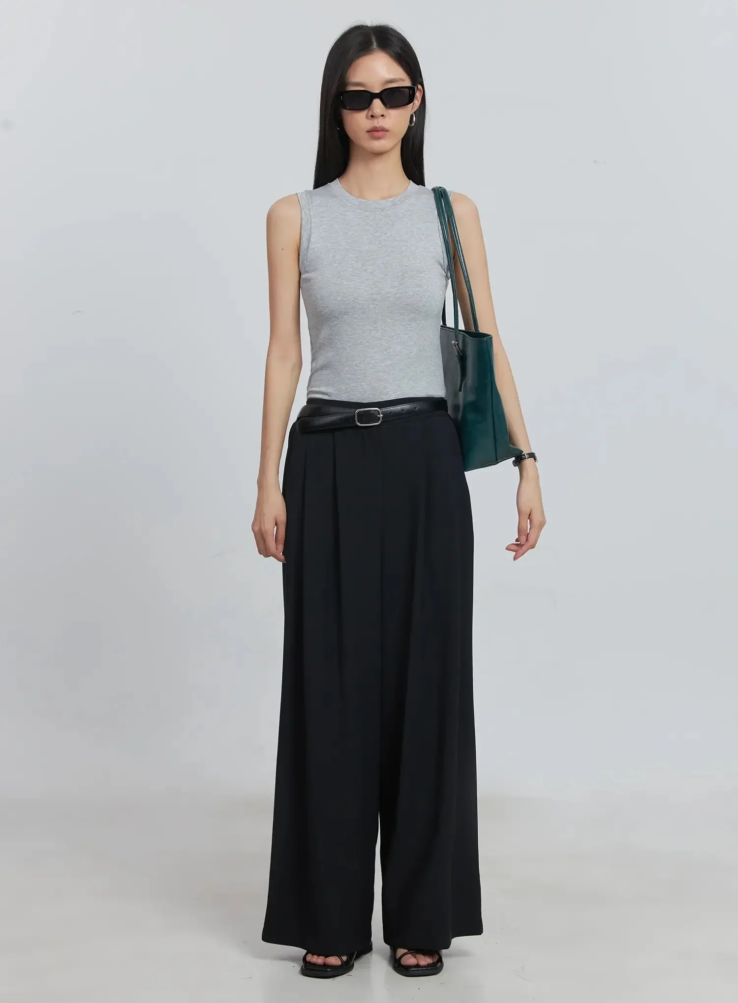 Pintuck Wide-Leg Pants IU512 - Image 28