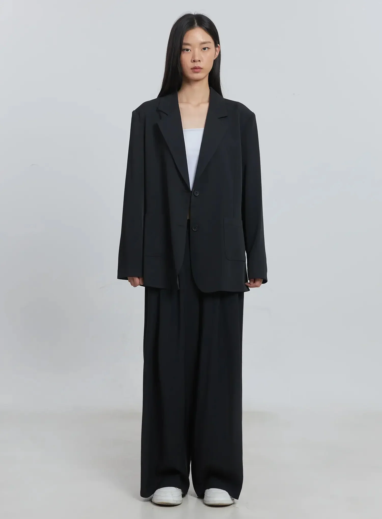 Pintuck Wide-Leg Pants IU512 - Image 6