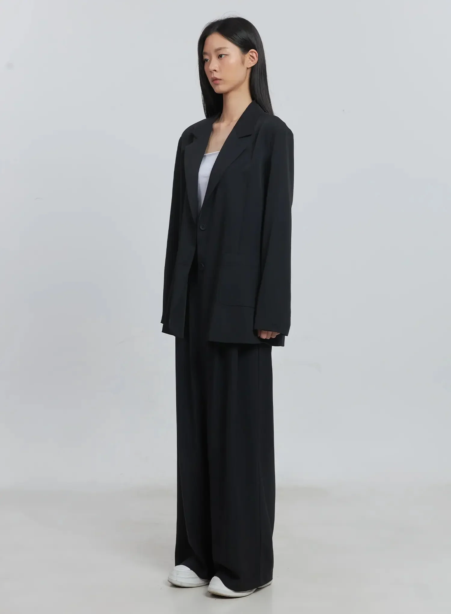 Pintuck Wide-Leg Pants IU512 - Image 7