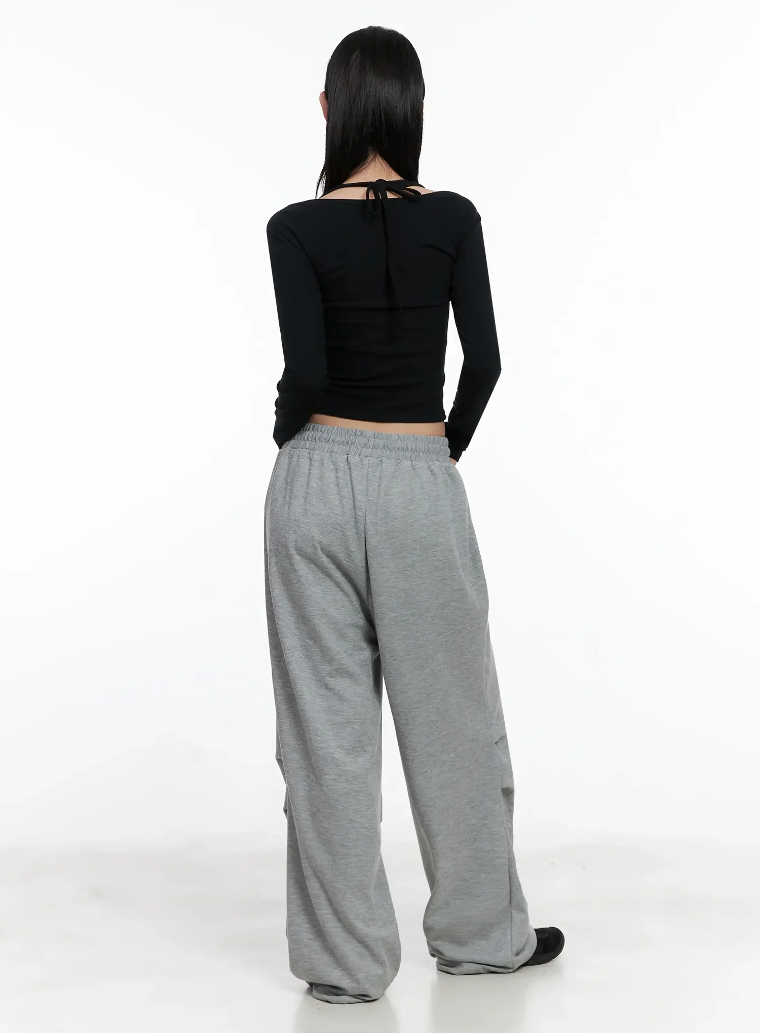 Pintuck Wide Leg Sweatpants IS508 - Image 10
