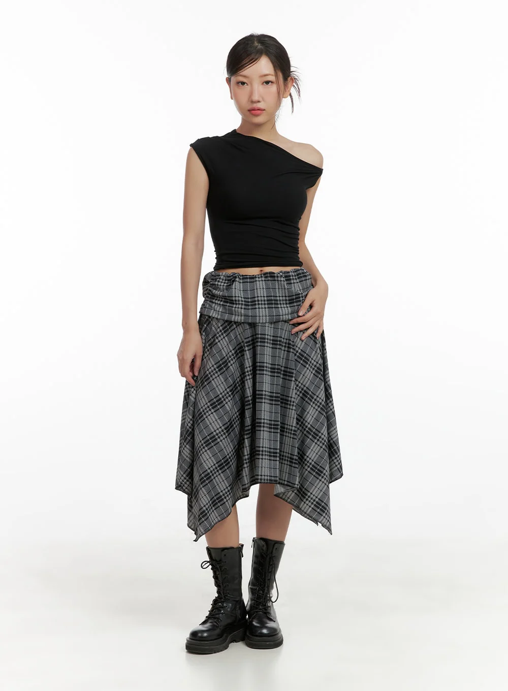 Plaid Chic Midi Skirt CL418 - Image 2
