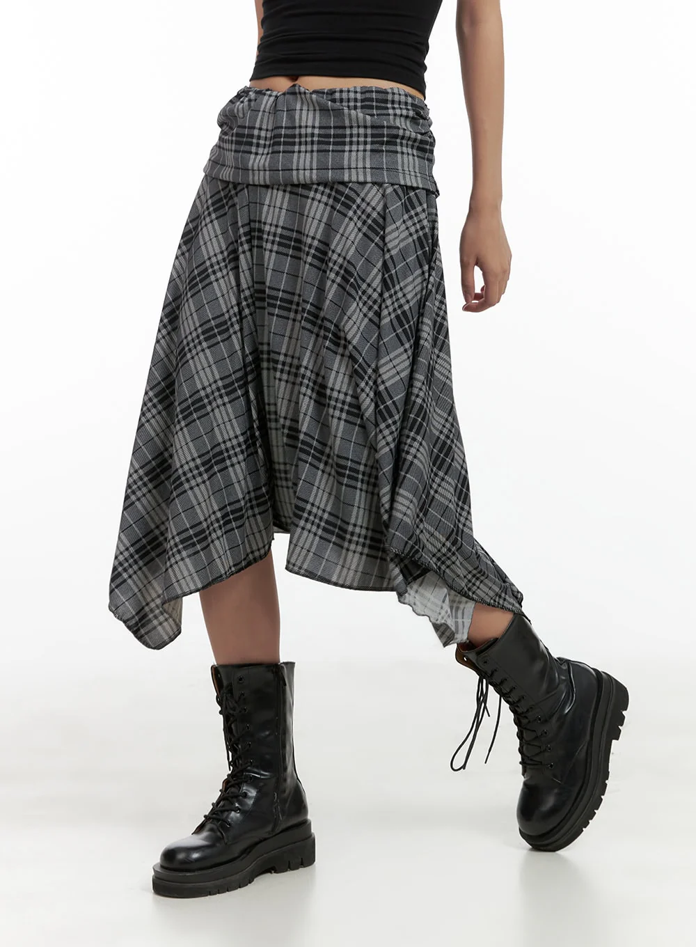 Plaid Chic Midi Skirt CL418 - Image 3