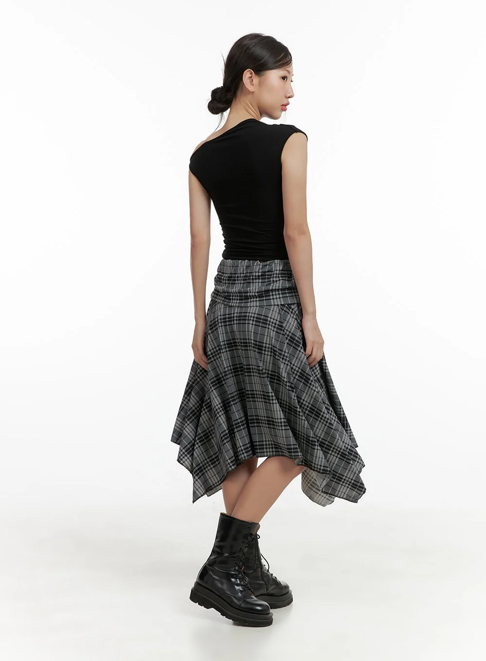 Plaid Chic Midi Skirt CL418 - Image 4