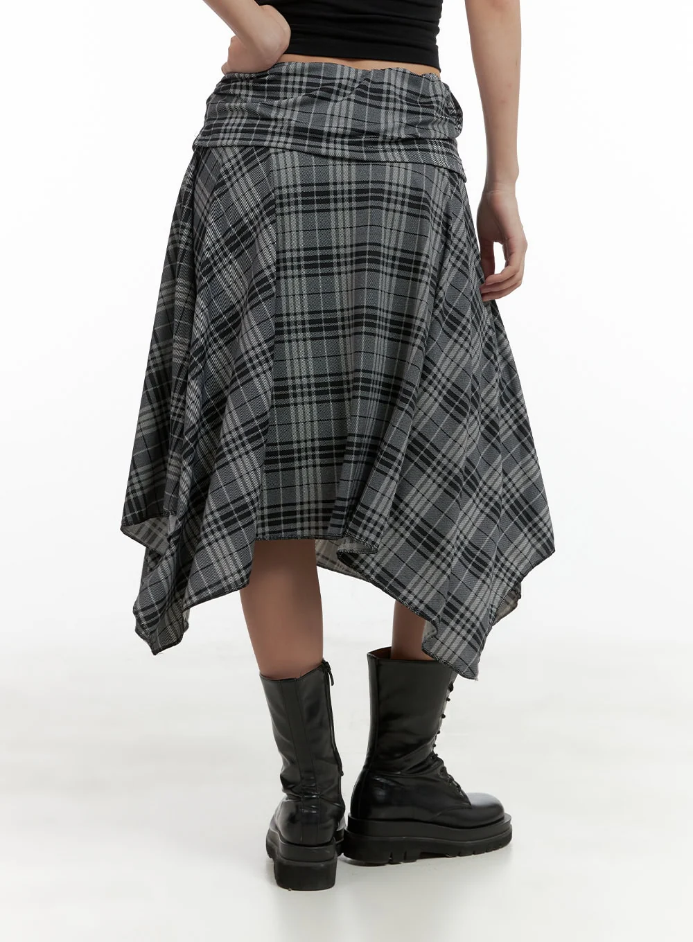 Plaid Chic Midi Skirt CL418 - Image 5