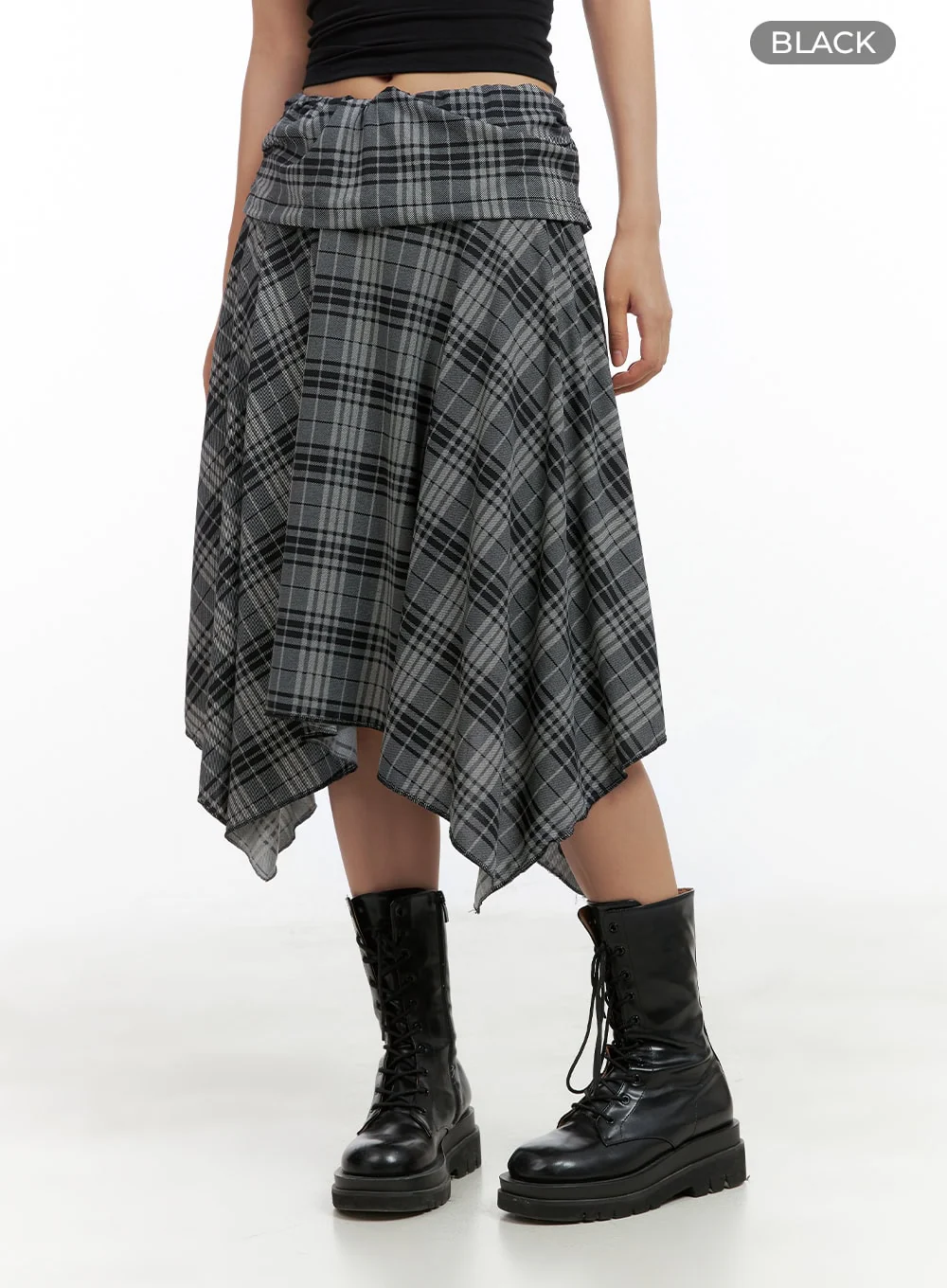 Plaid Chic Midi Skirt CL418 - Image 6