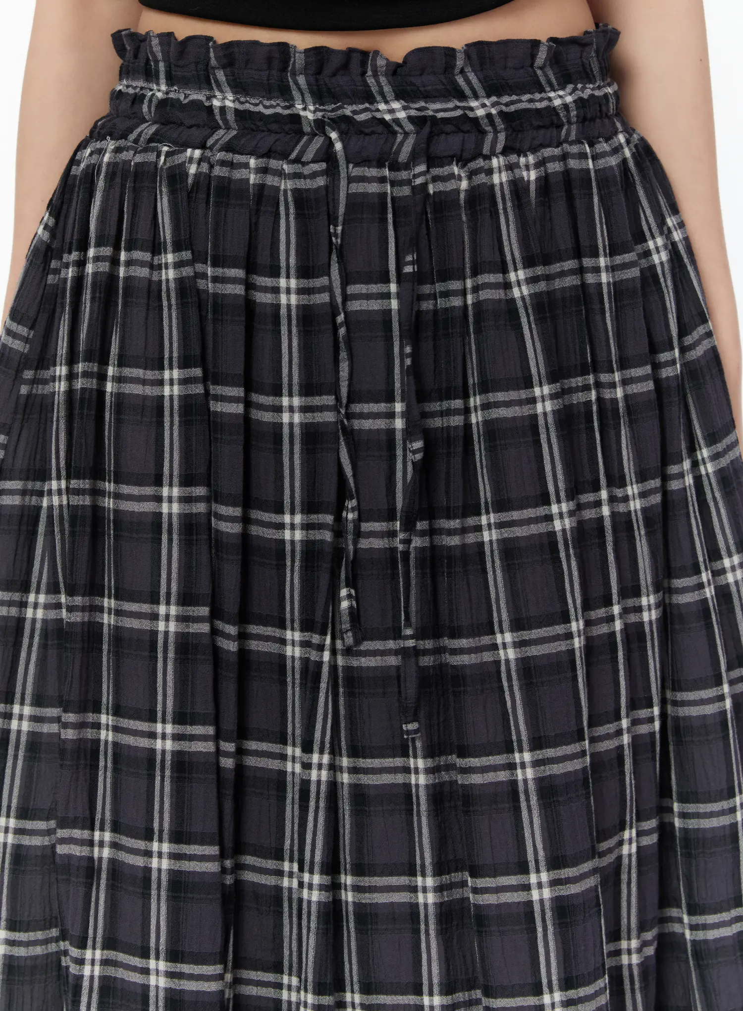 Plaid Flare Maxi Skirt CY519 - Image 8