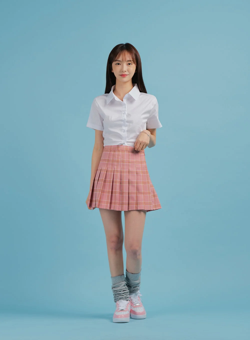 Plaid Pleated Tennis Skirt BA27 - Image 13