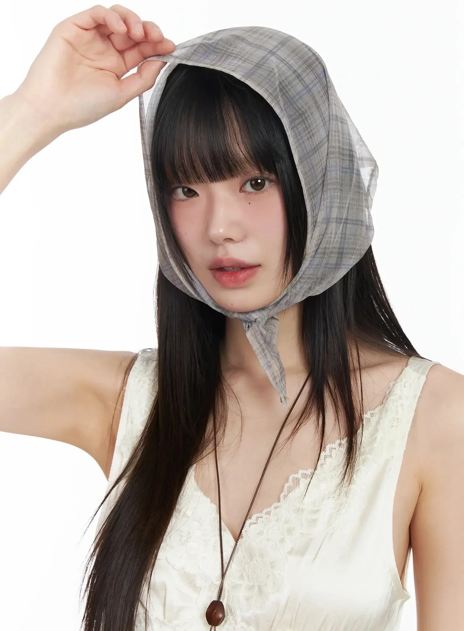 Plaid Sheer Headscarf IM523 - Image 2