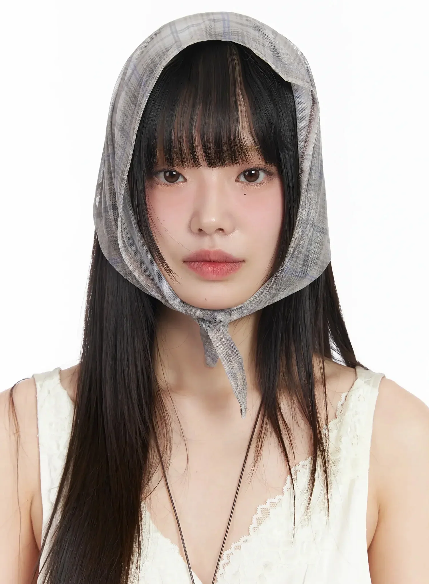 Plaid Sheer Headscarf IM523 - Image 5