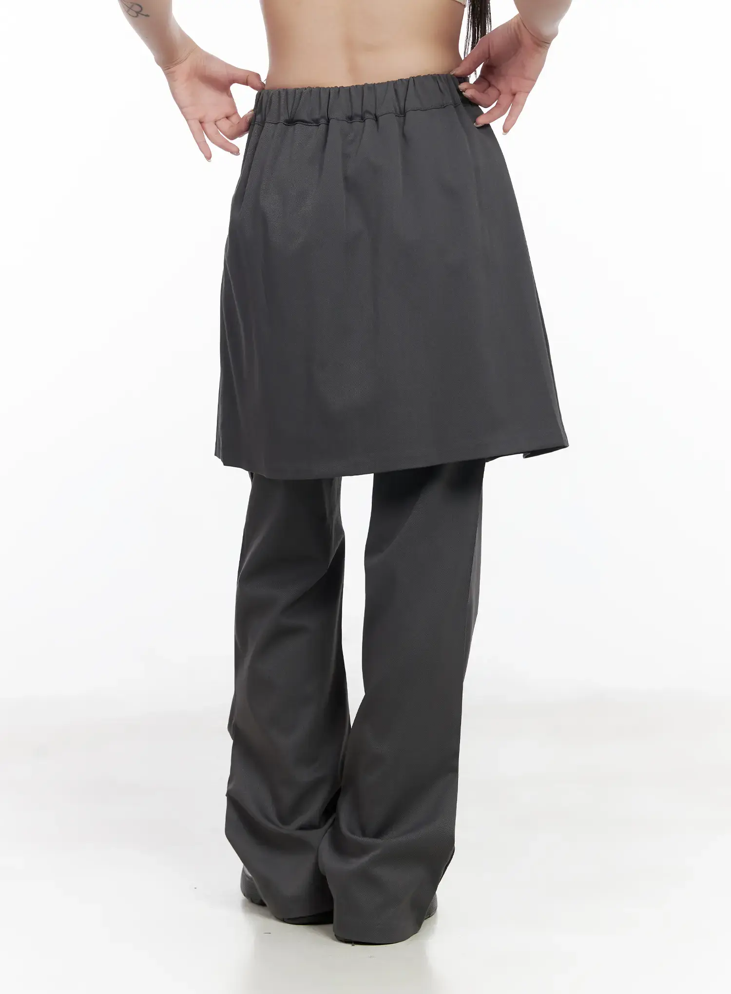 Pleated Layered Skirt Pants CF523 - Image 4