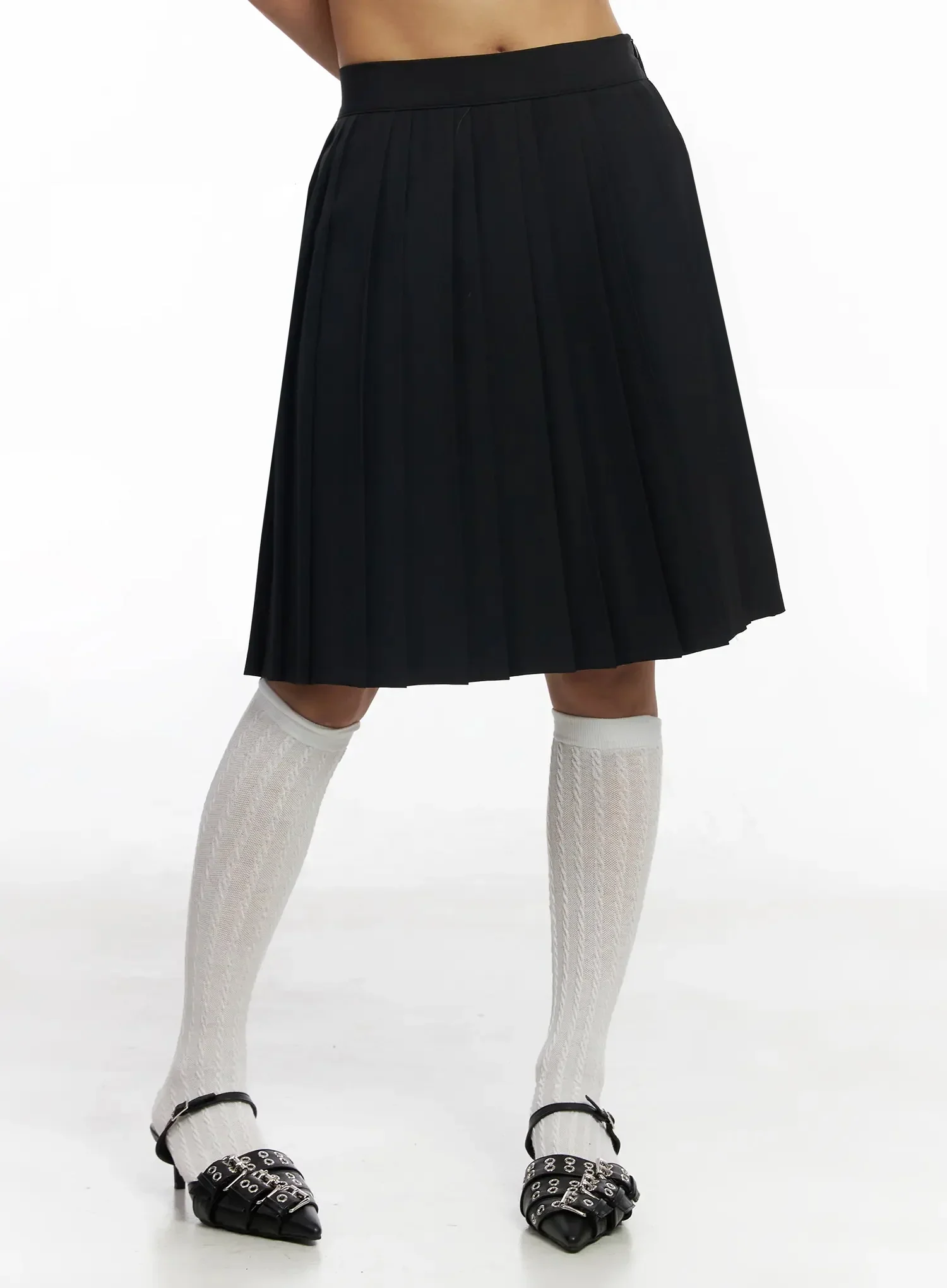 Pleated Midi Skirt IY504 - Image 5