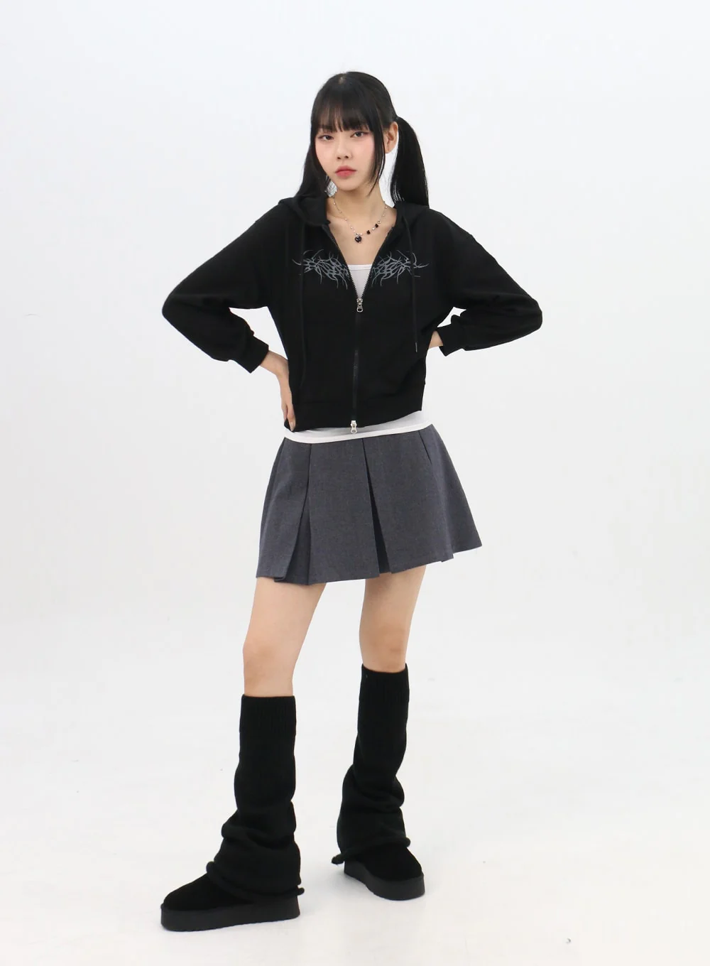 Pleated Mini Skirt IN314 - Image 3