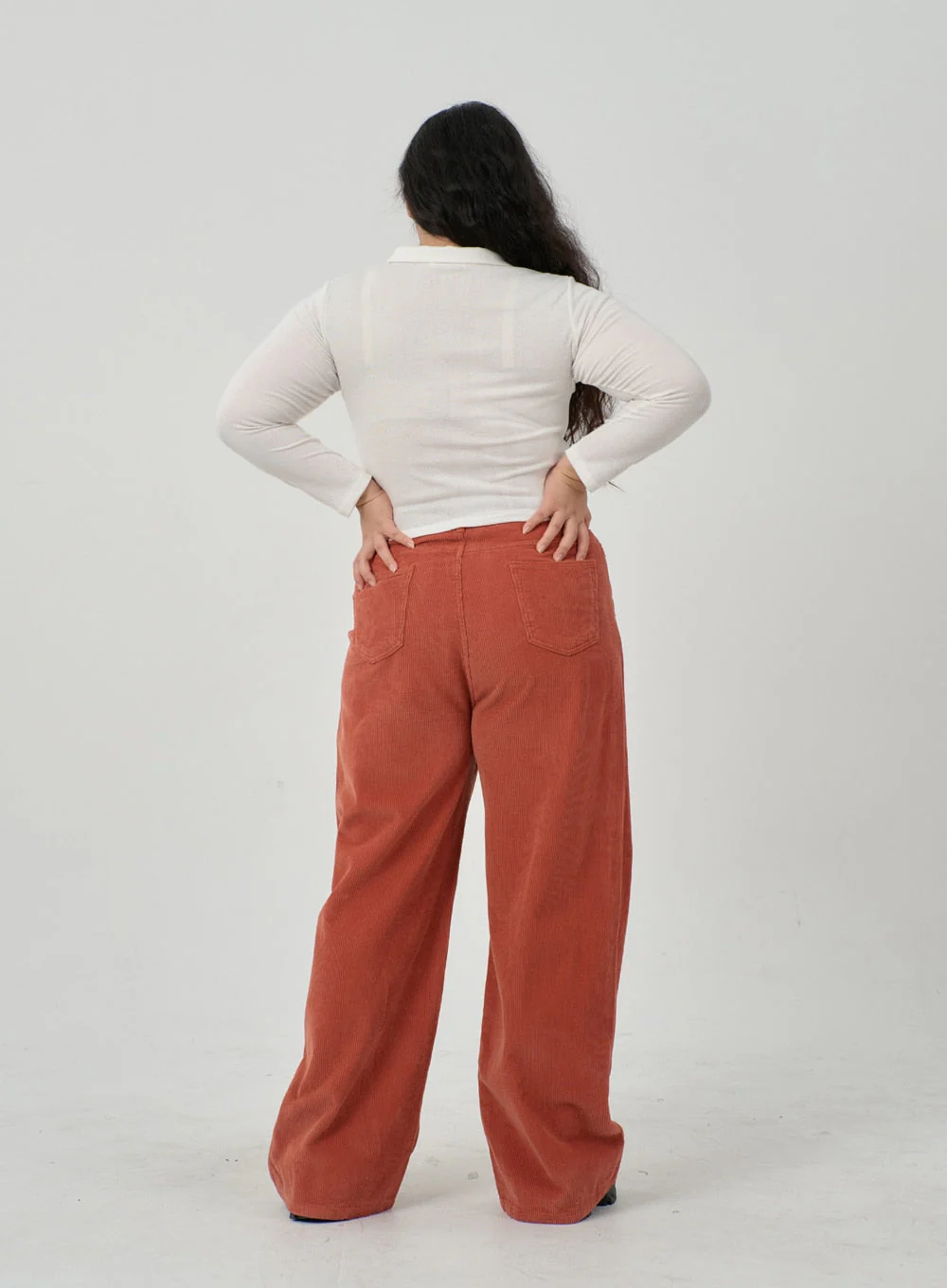 Plus Ruffle Bust Button Cropped Top ID20 - Image 10