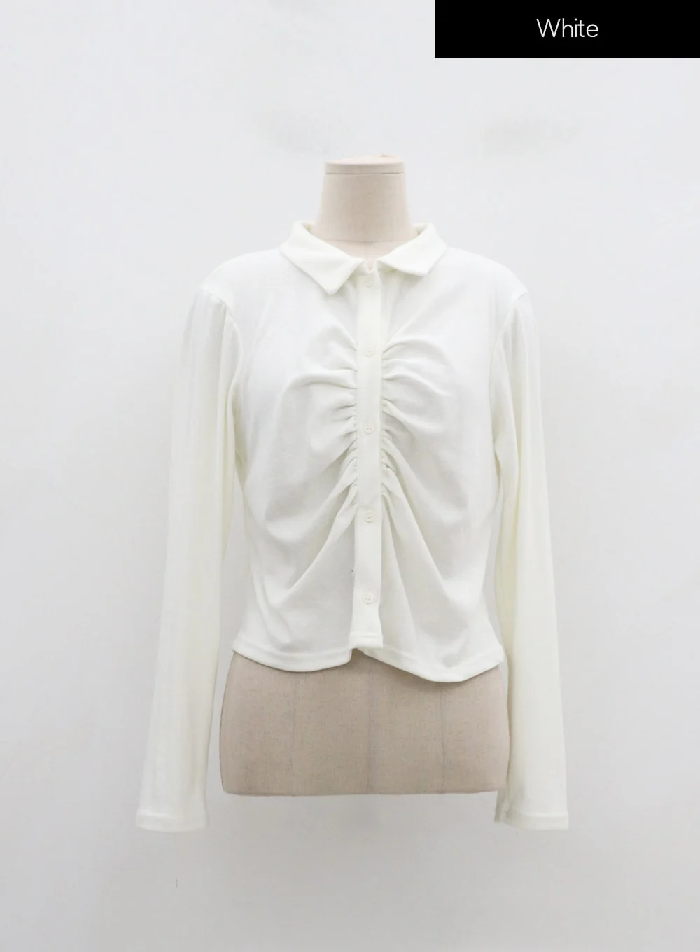 Plus Ruffle Bust Button Cropped Top ID20 - Image 21
